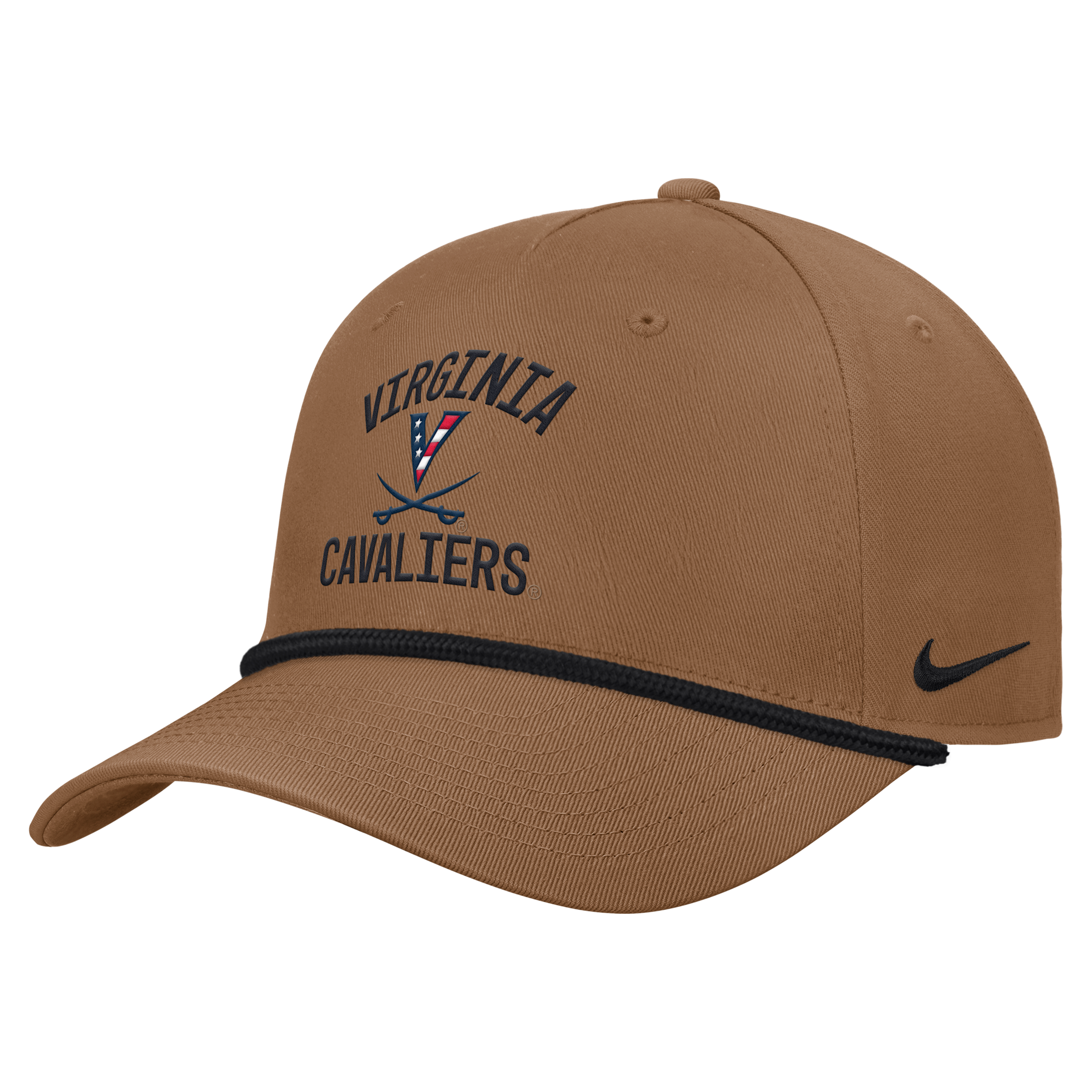 Virginia 2026 Military Appreciation Rope Rise Nike Men's College Adjustable Hat in Brown | C16829C750UNVA-ALB