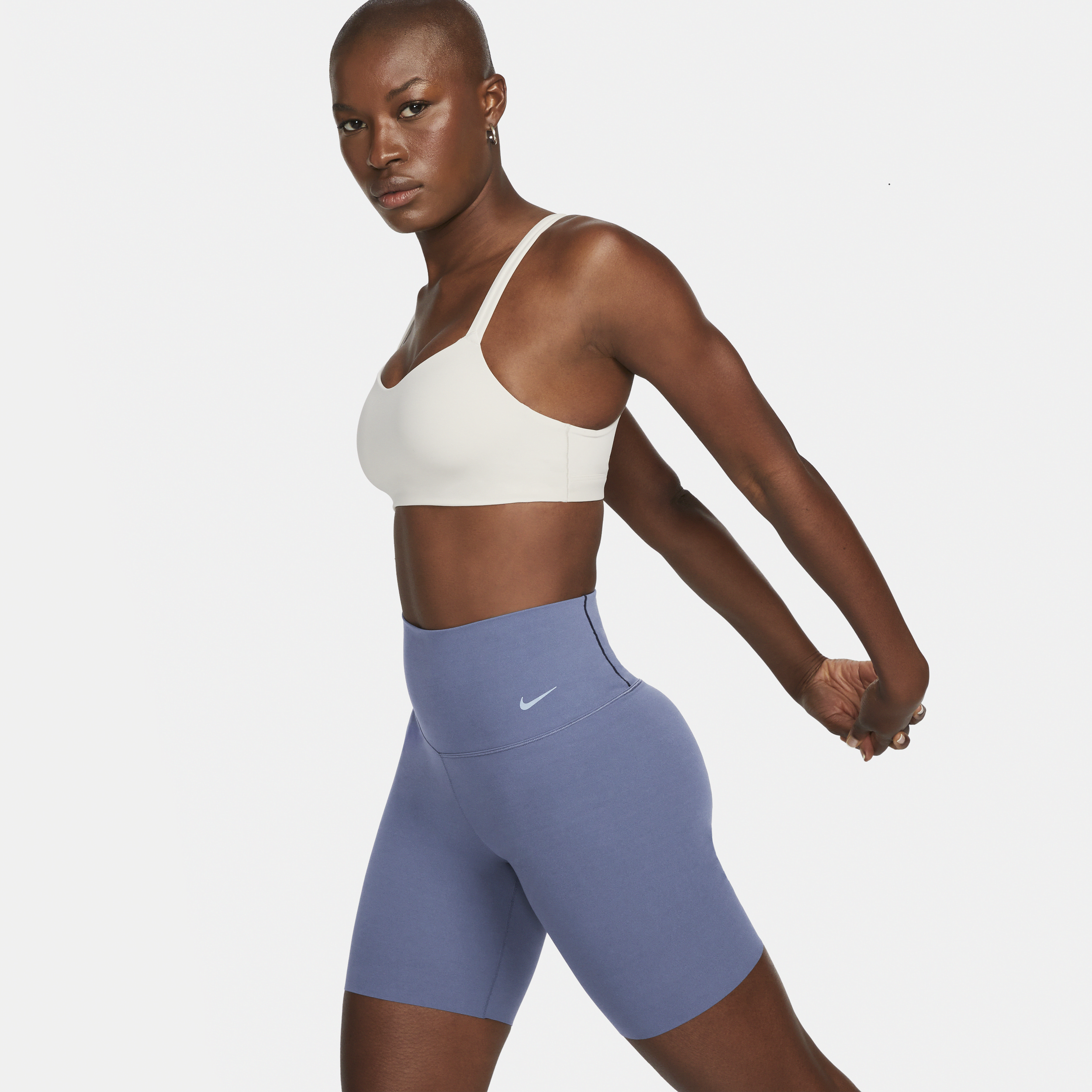Nike Women's Zenvy Gentle-support High-waisted 8" Biker Shorts In Blue