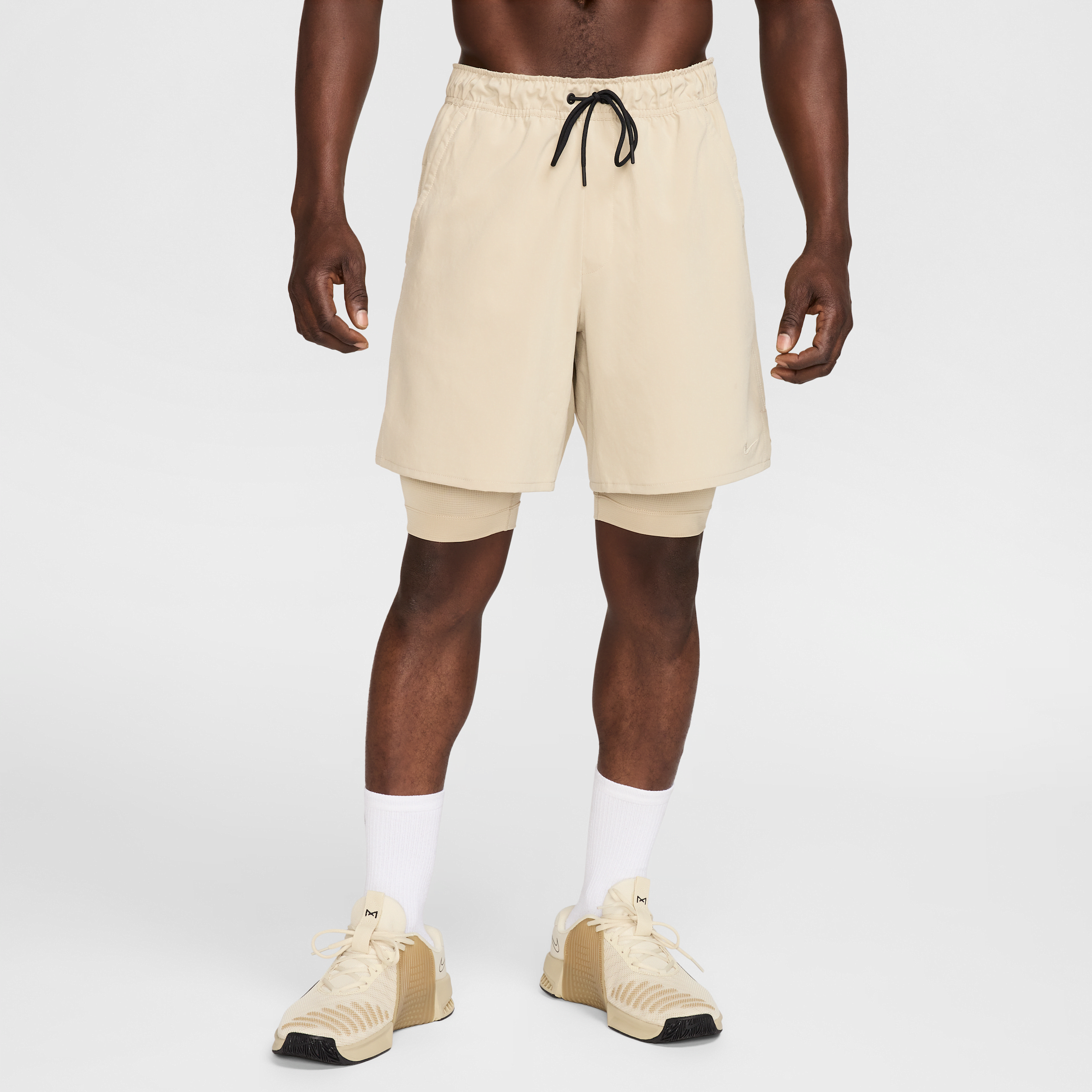 Shop Nike Men's Unlimited Dri-fit 7" 2-in-1 Versatile Shorts In Brown