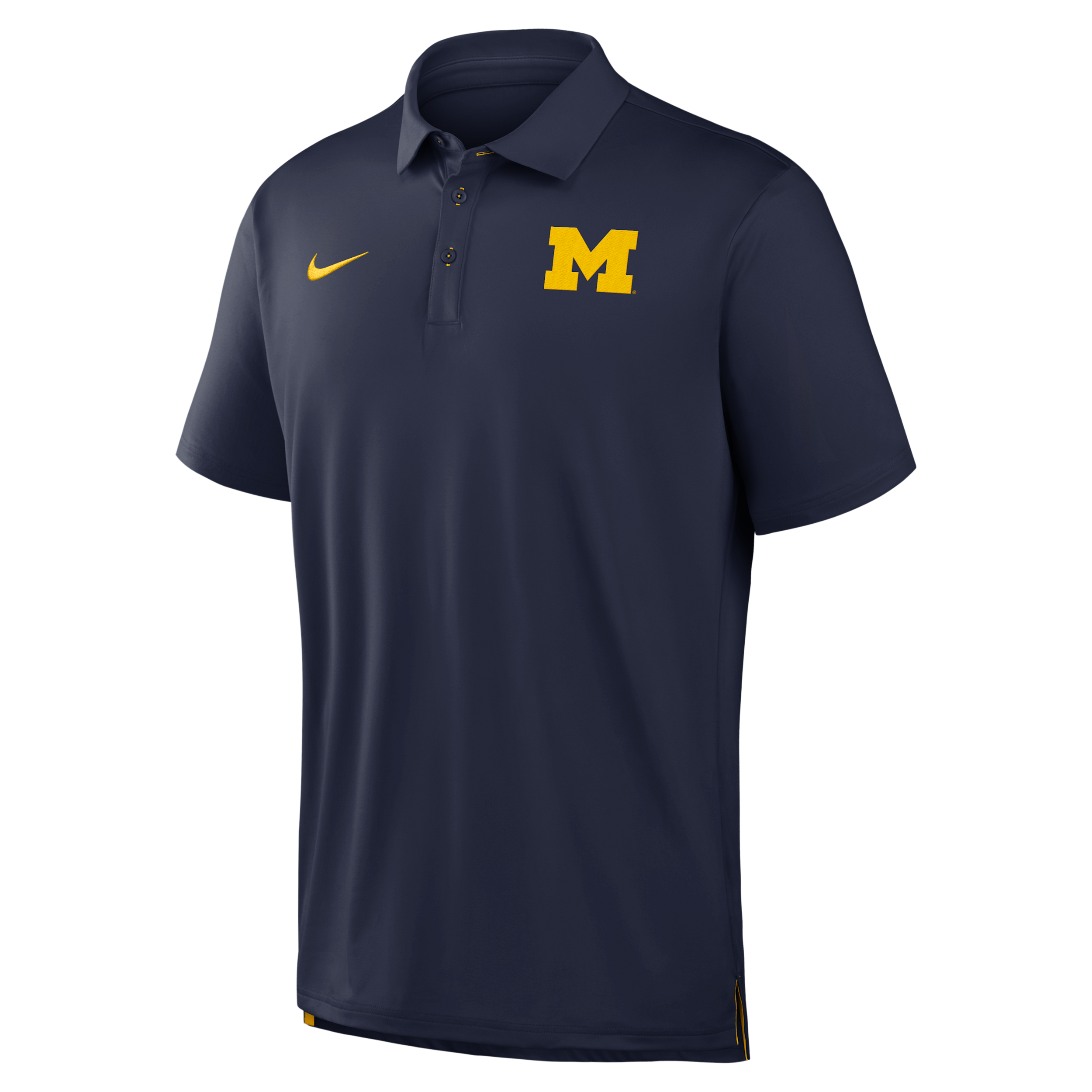Nike Men's Navy Michigan Wolverines 2026 Sideline Tour Dri-fit Polo Shirt - Navy, Maize