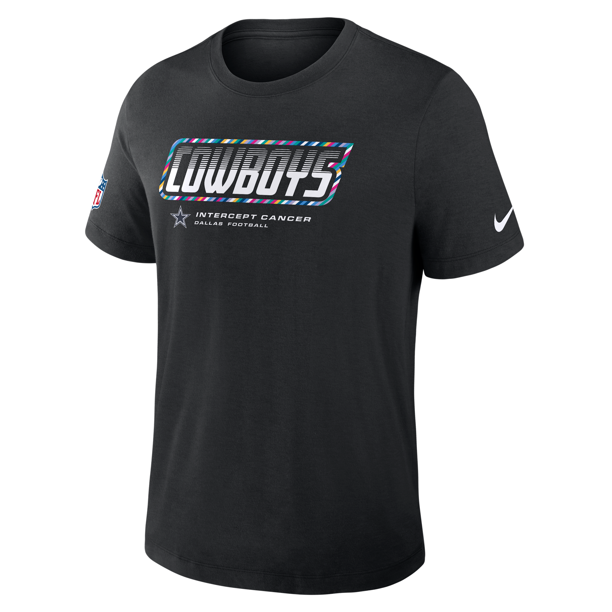 Dallas Cowboys Crucial Catch Sideline Nike Men's Dri-FIT NFL T-Shirt in Black | 034J00AZU9-F9R