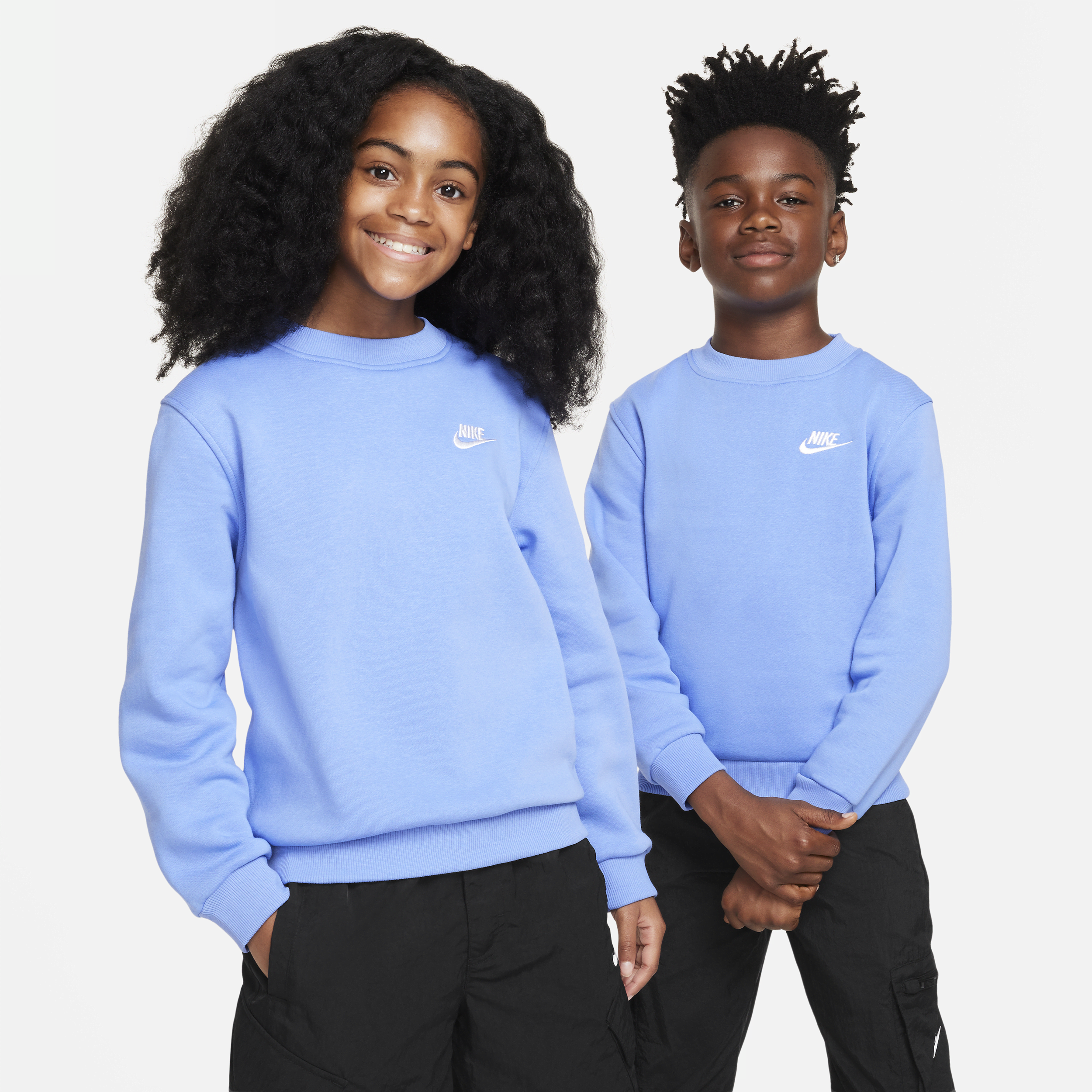 Nike Sportswear Club Fleece Big Kids' Sweatshirt In Blue