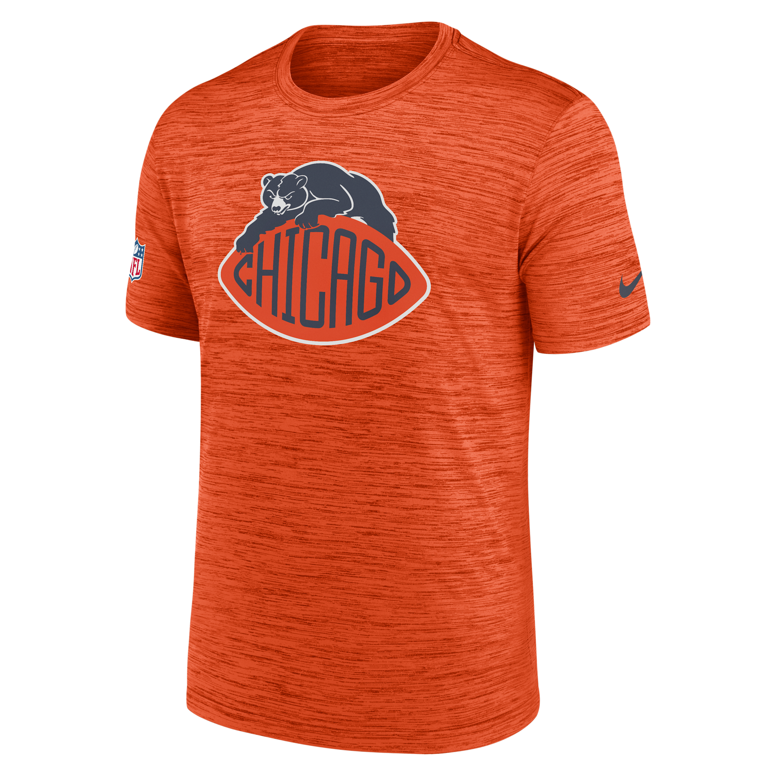 Chicago Bears Rivalries Collection Sideline Velocity Nike Men's Dri-FIT NFL T-Shirt in Orange | 02ER89M7Q-B3C