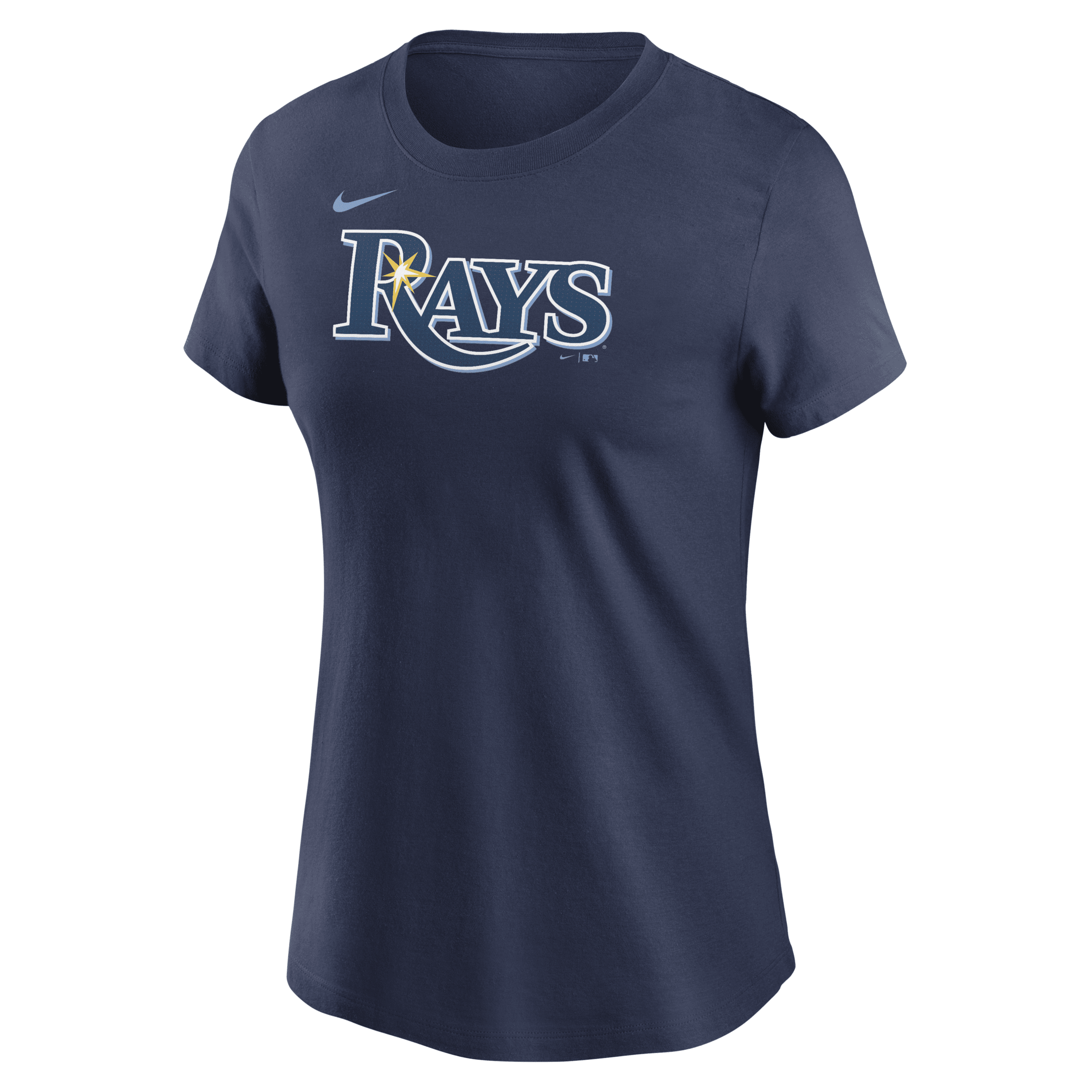 Shop Nike Tampa Bay Rays Wordmark  Women's Mlb T-shirt In Blue