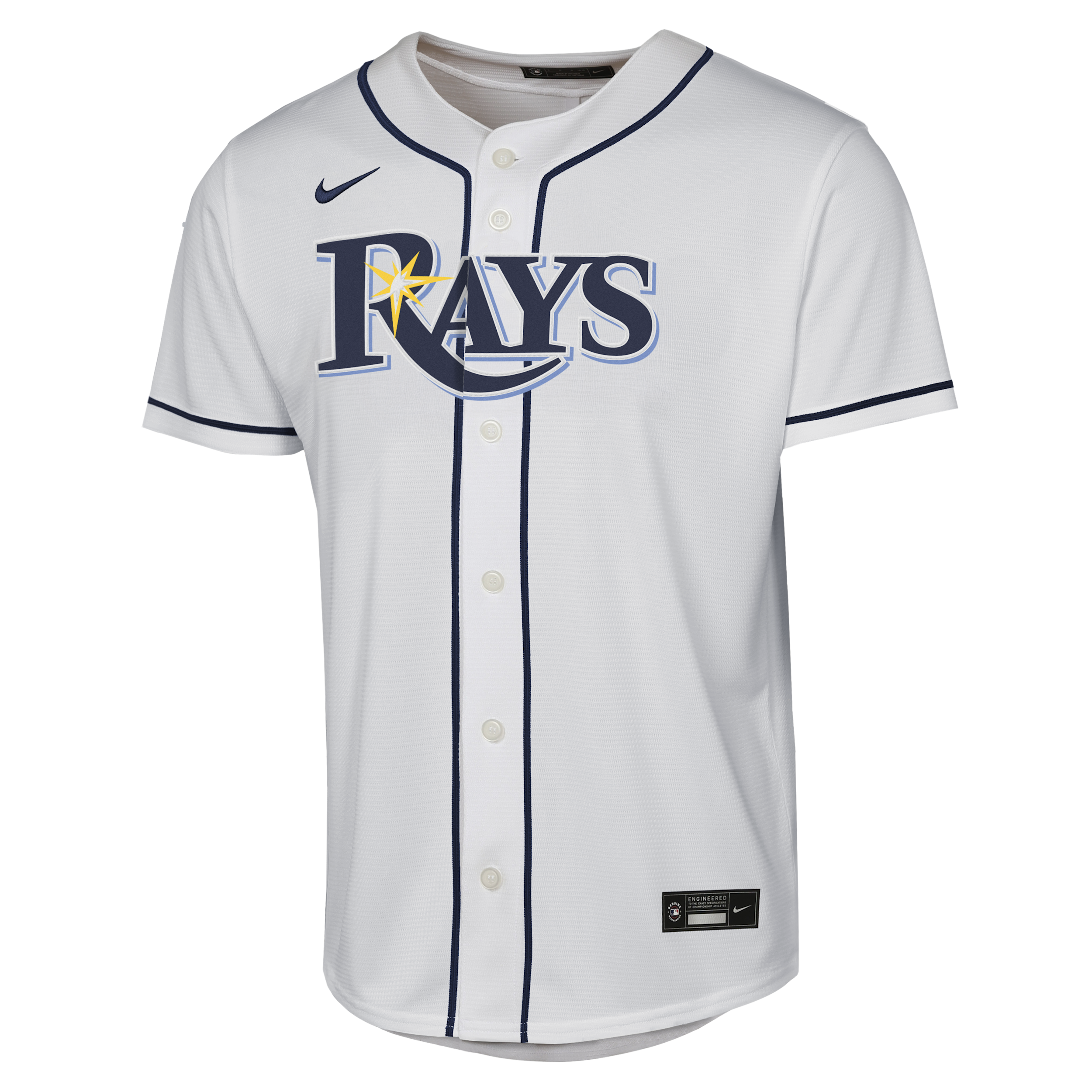 Junior Caminero Tampa Bay Rays Baseline Big Kids' Nike MLB Home Replica Jersey in White | B7BHMP00TBRJU-B10
