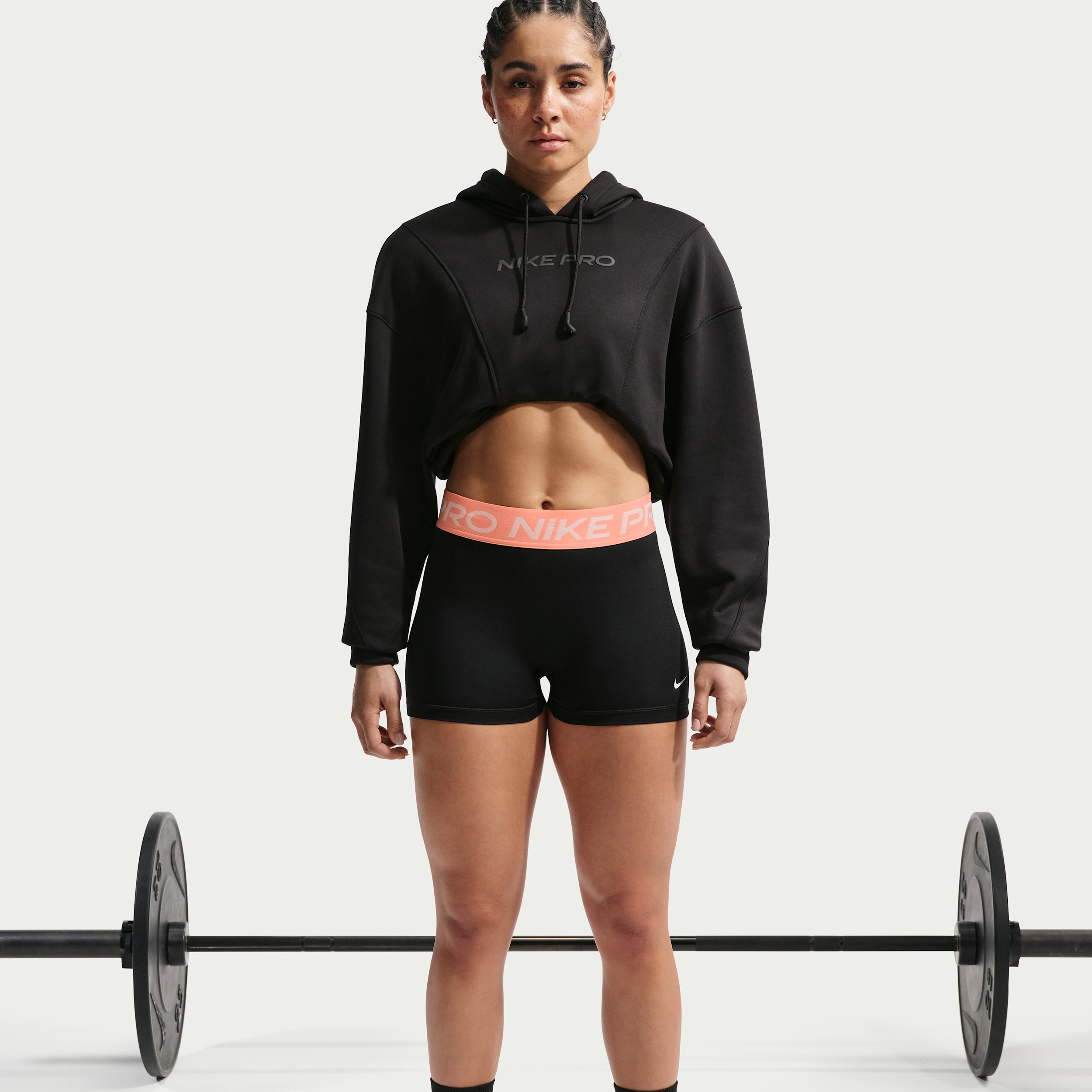 Women's Nike Pro Mid-Rise 3" Biker Shorts in Black | IQ1037-017