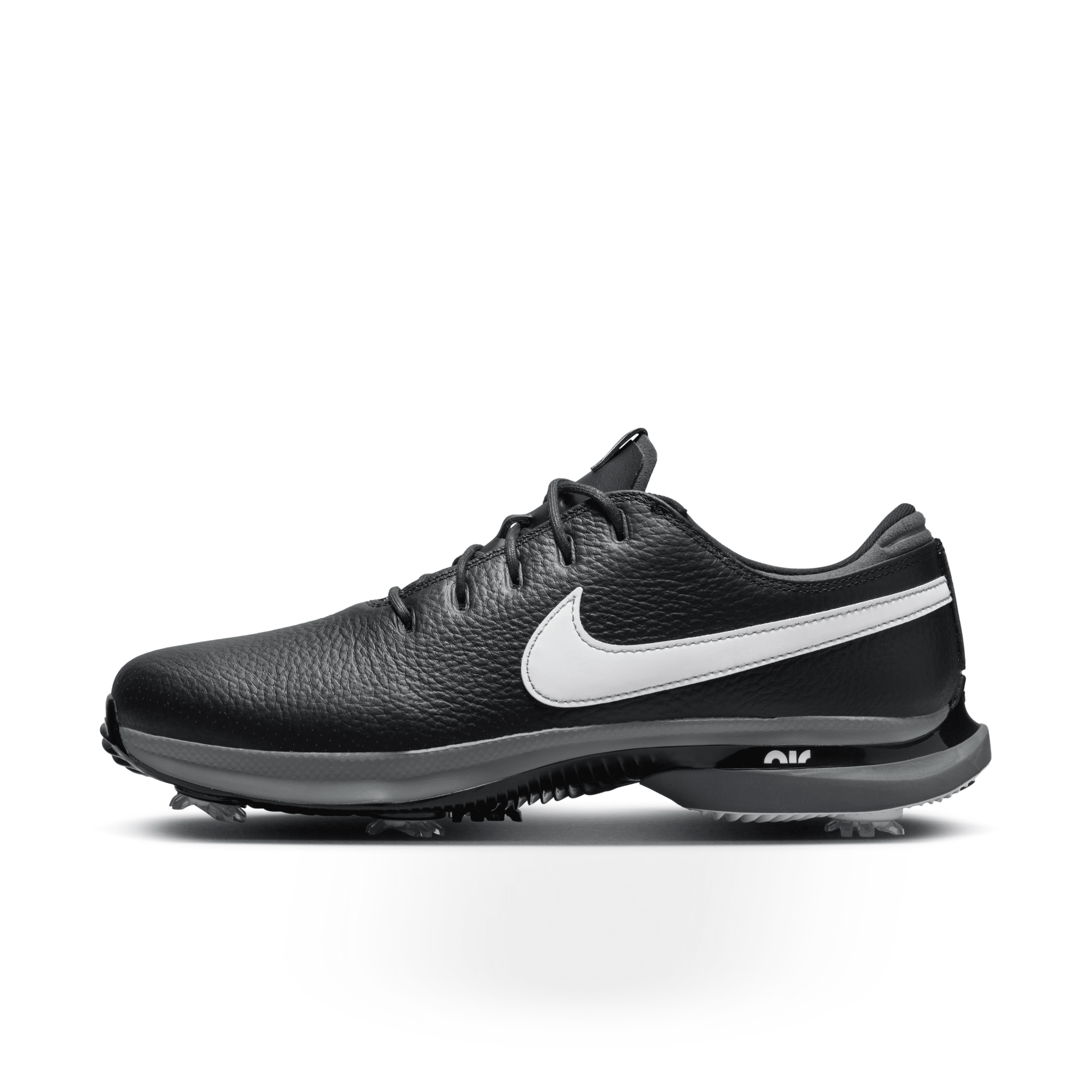 Nike Air Zoom Victory Tour 3 Suede And Nubuck-trimmed Full-grain Leather Golf Shoes In Black