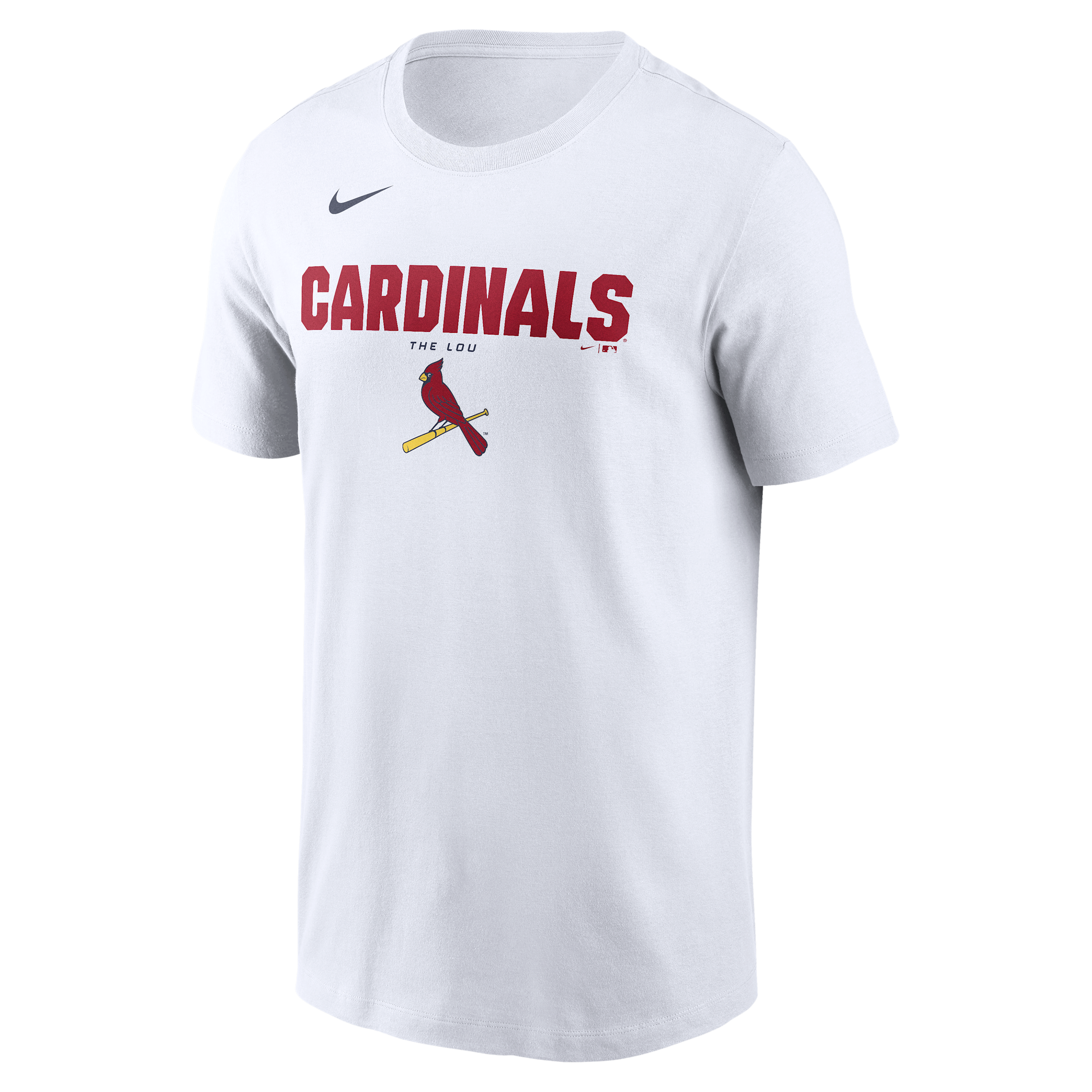 St. Louis Cardinals Bold Team Name Nike Men's MLB T-Shirt in White | N19910ASCN-D31