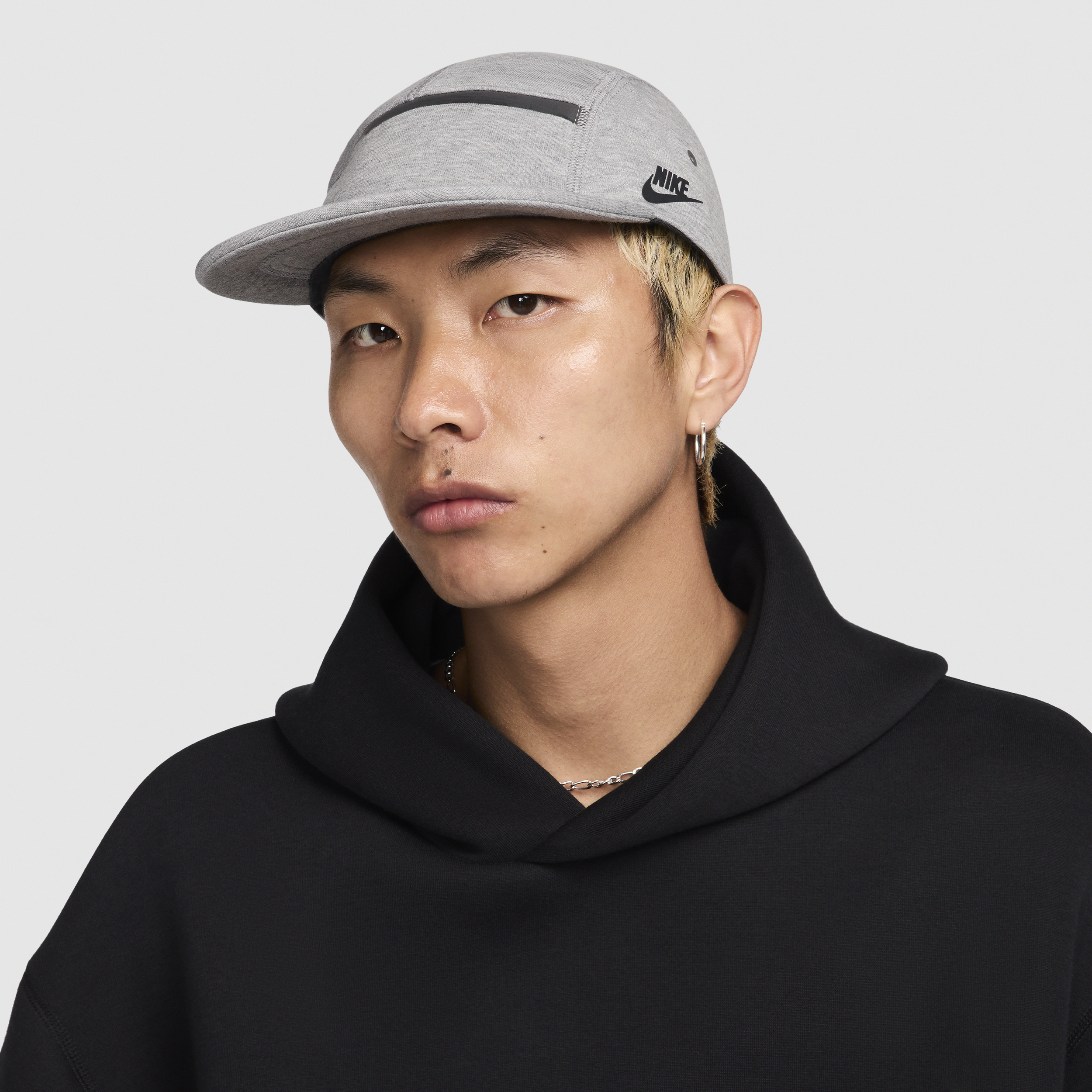 Nike Unisex Fly Cap Unstructured Flat Bill Tech Fleece Cap In Grey