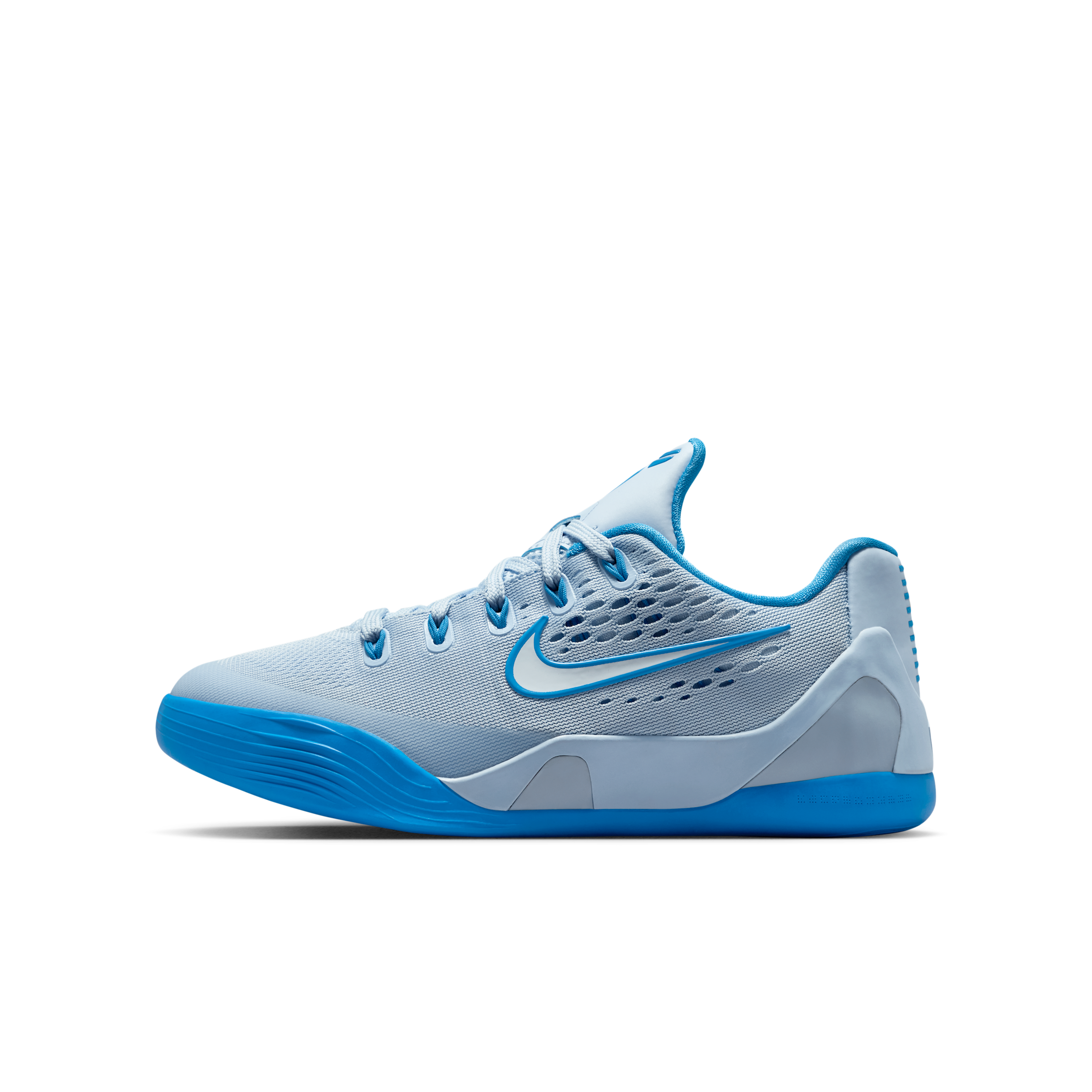 Nike Kids' Grade School Kobe 9 Low EM Basketball Shoes, Boys', Size 7, Hydrogen Blue/Photo Blue/White