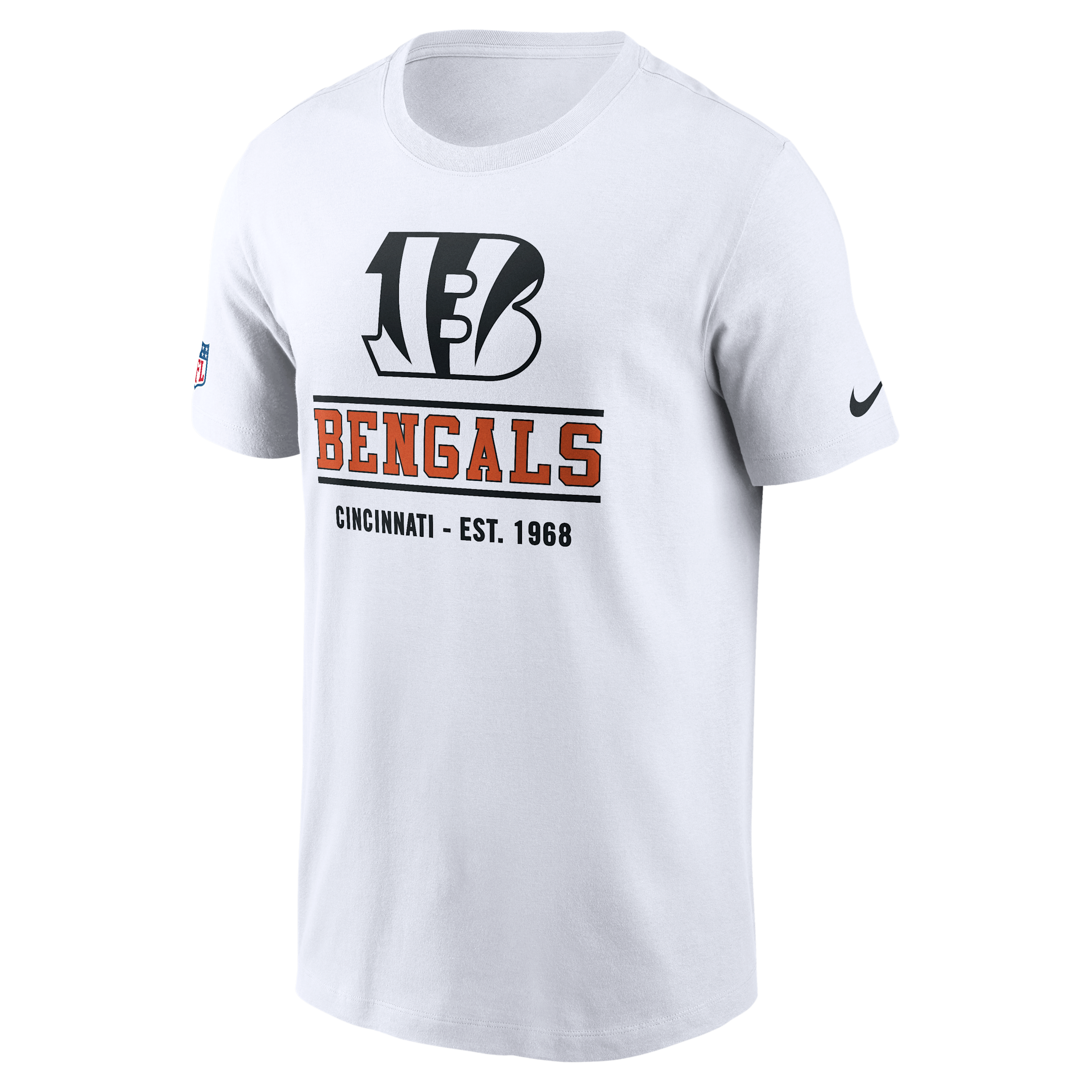 Cincinnati Bengals Essential Nike Men's Dri-FIT NFL Short-Sleeve T-Shirt in White | 02ET10A9A-TC1