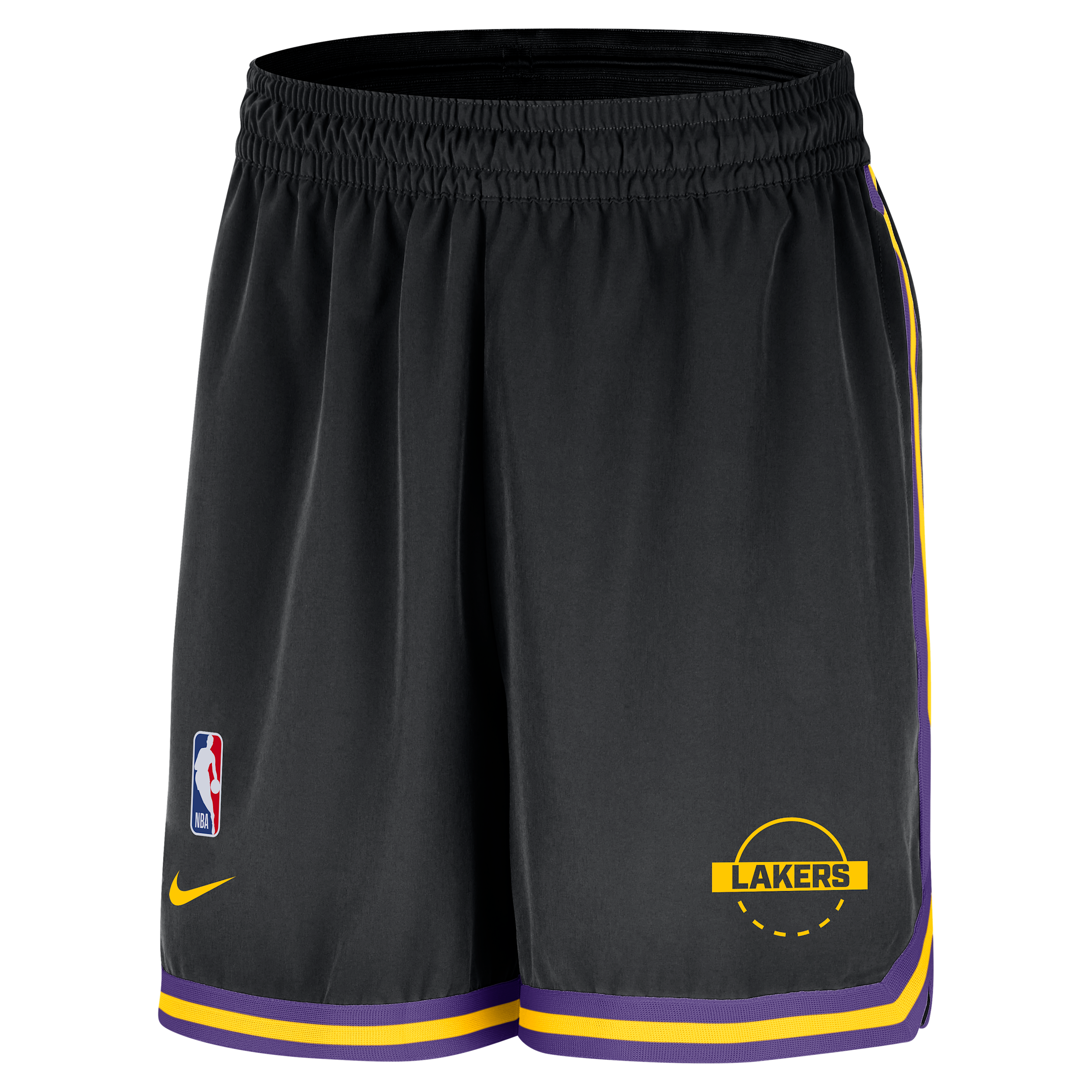 Nike Los Angeles Lakers Dna  Men's Dri-fit Nba 6" Uv Woven Shorts In Black