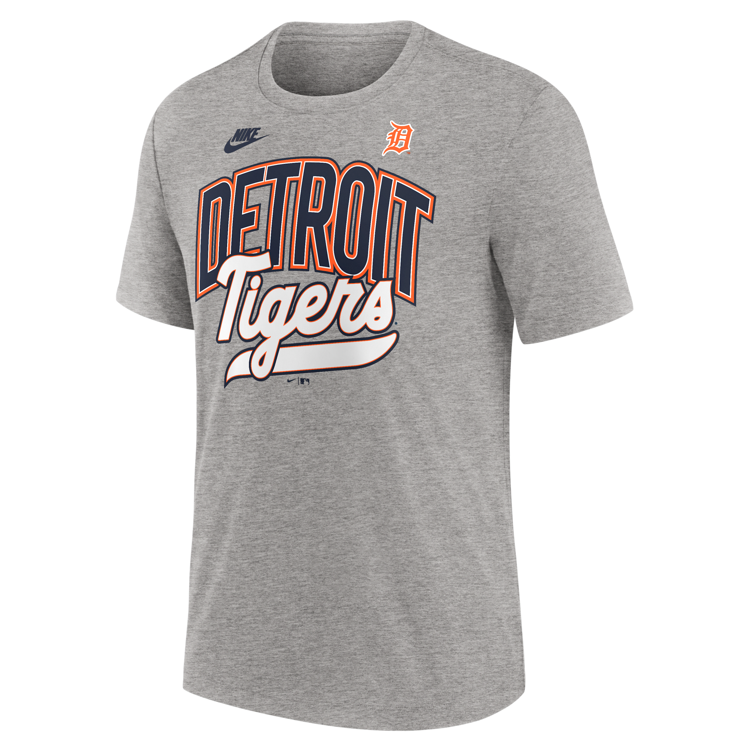 Nike Men's Heather Gray Detroit Tigers Cooperstown Collection Retro Tri-Blend T-Shirt - Heather Gray