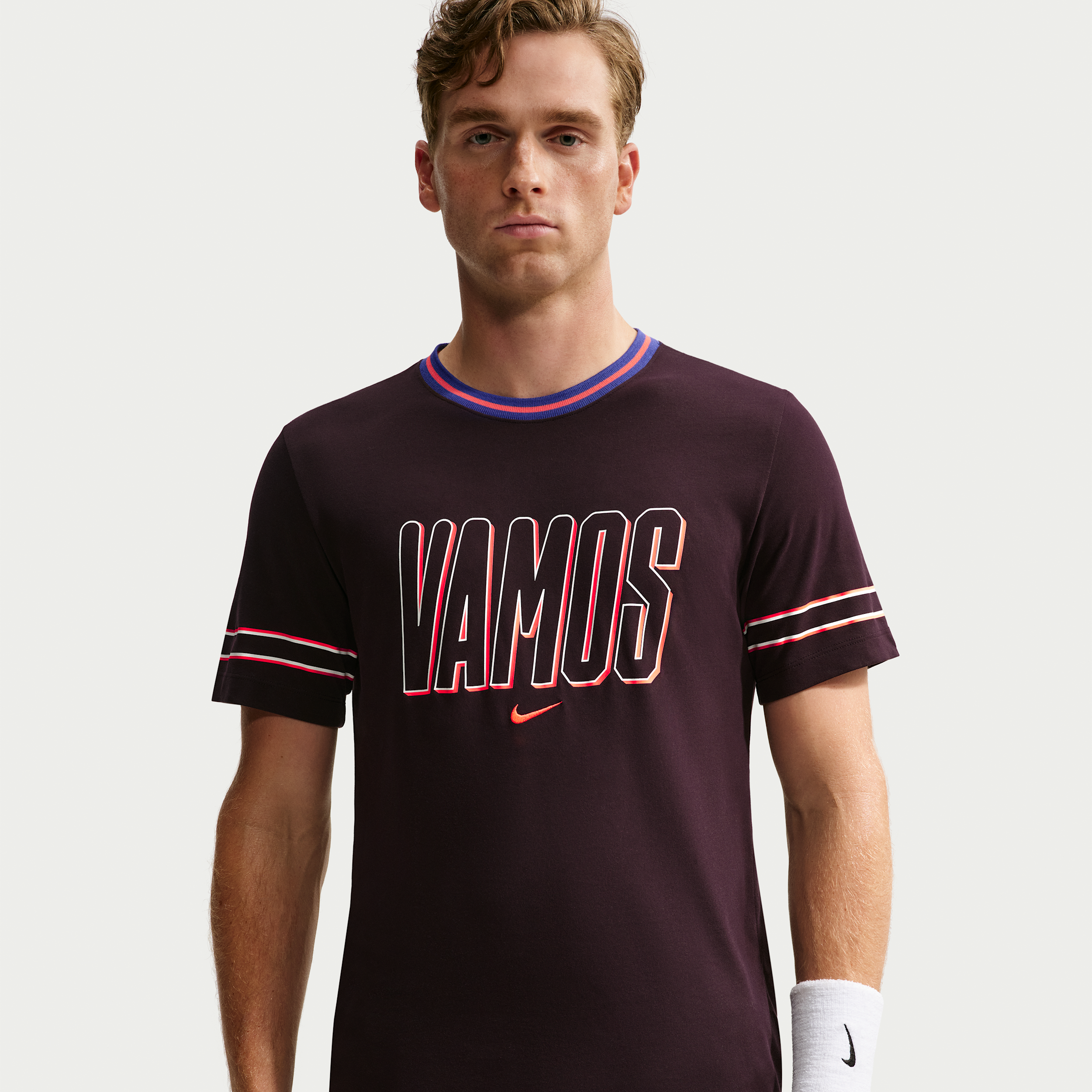 Carlos Alcaraz Nike Men's Court Dri-FIT Tennis T-Shirt in Red | IM6121-647