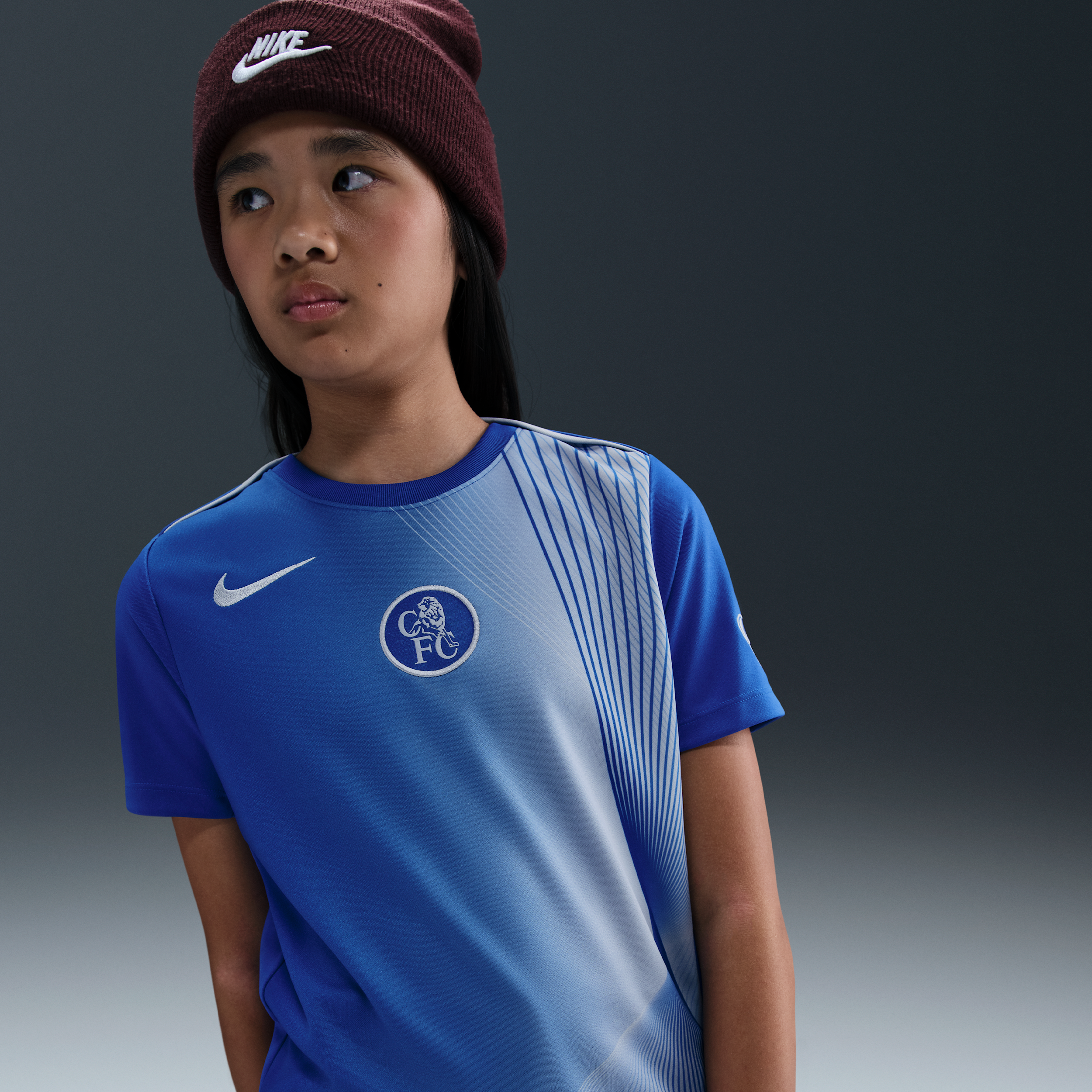 Nike Chelsea Fc Academy Pro Third Big Kids'  Dri-fit Soccer Pre-match Top In Blue