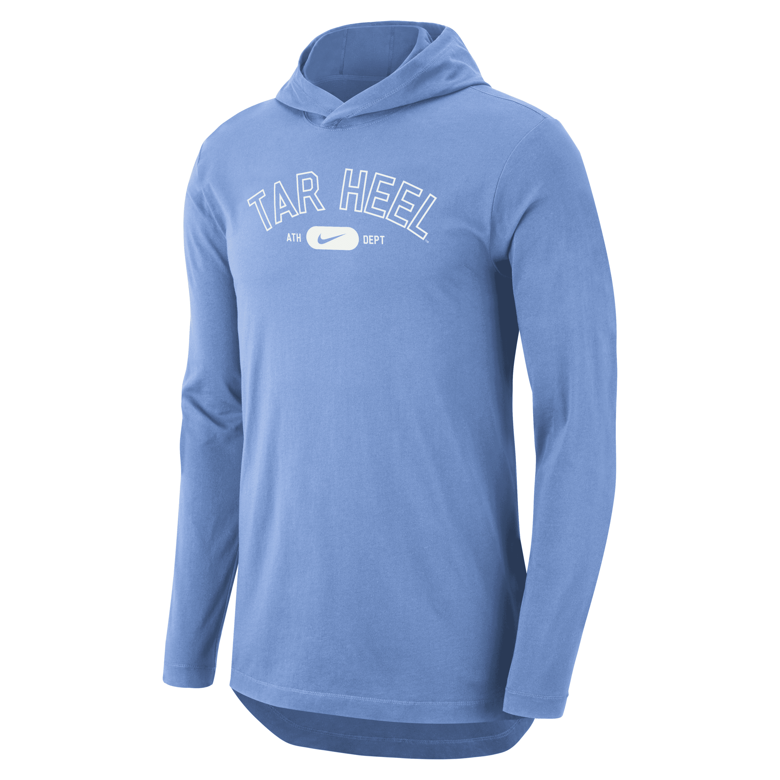 Shop Nike Unc  Men's Dri-fit College Hooded T-shirt In Blue