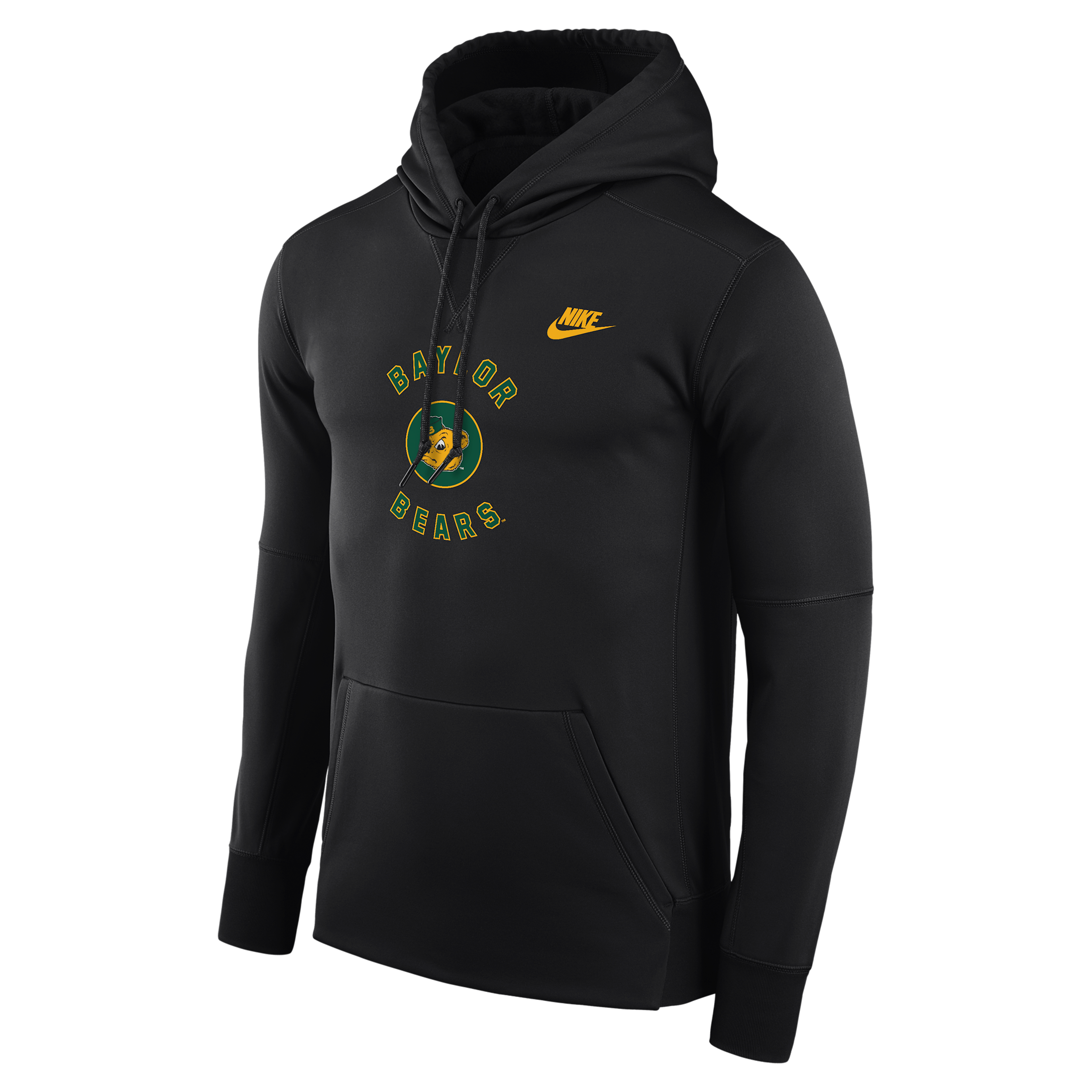 Baylor Bears Nike Men's Football Therma-FIT College Hoodie in Black | M41563P400BYLU-BLK
