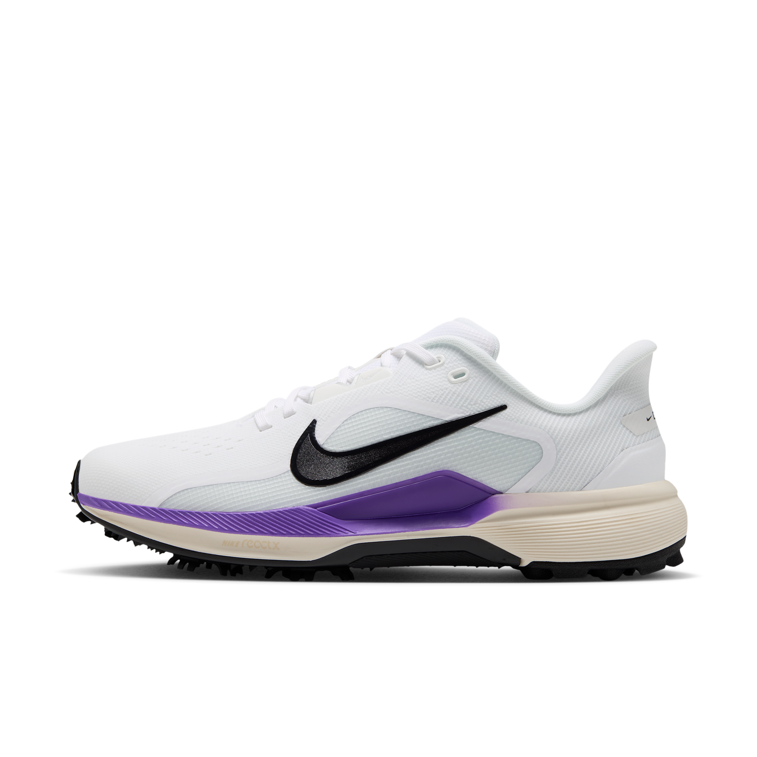 Nike Pegasus 1 Golf Shoes, Men's, Size 11, White/Black/Grape/Silver