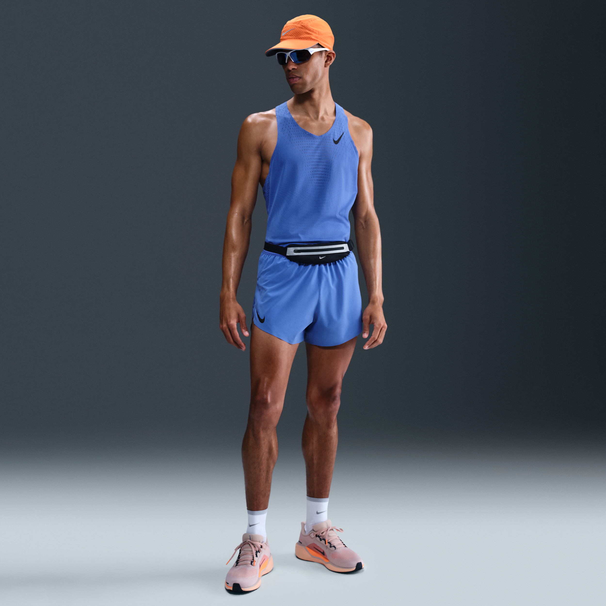 Nike Men's Aeroswift Dri-fit Adv 4" Brief-lined Running Shorts In Blue