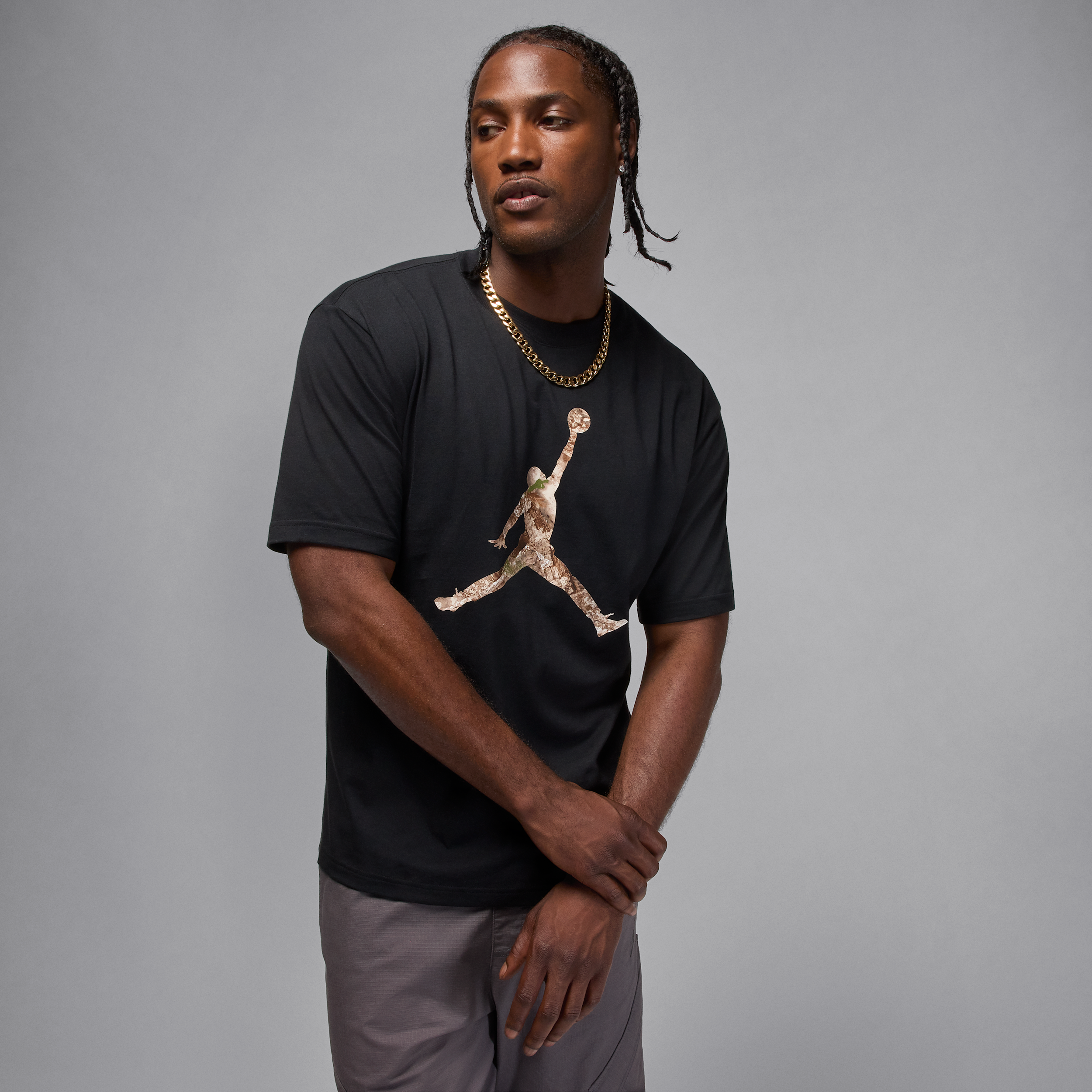 Jordan Men's  Brooklyn Realtree Jumpman T-shirt In Black