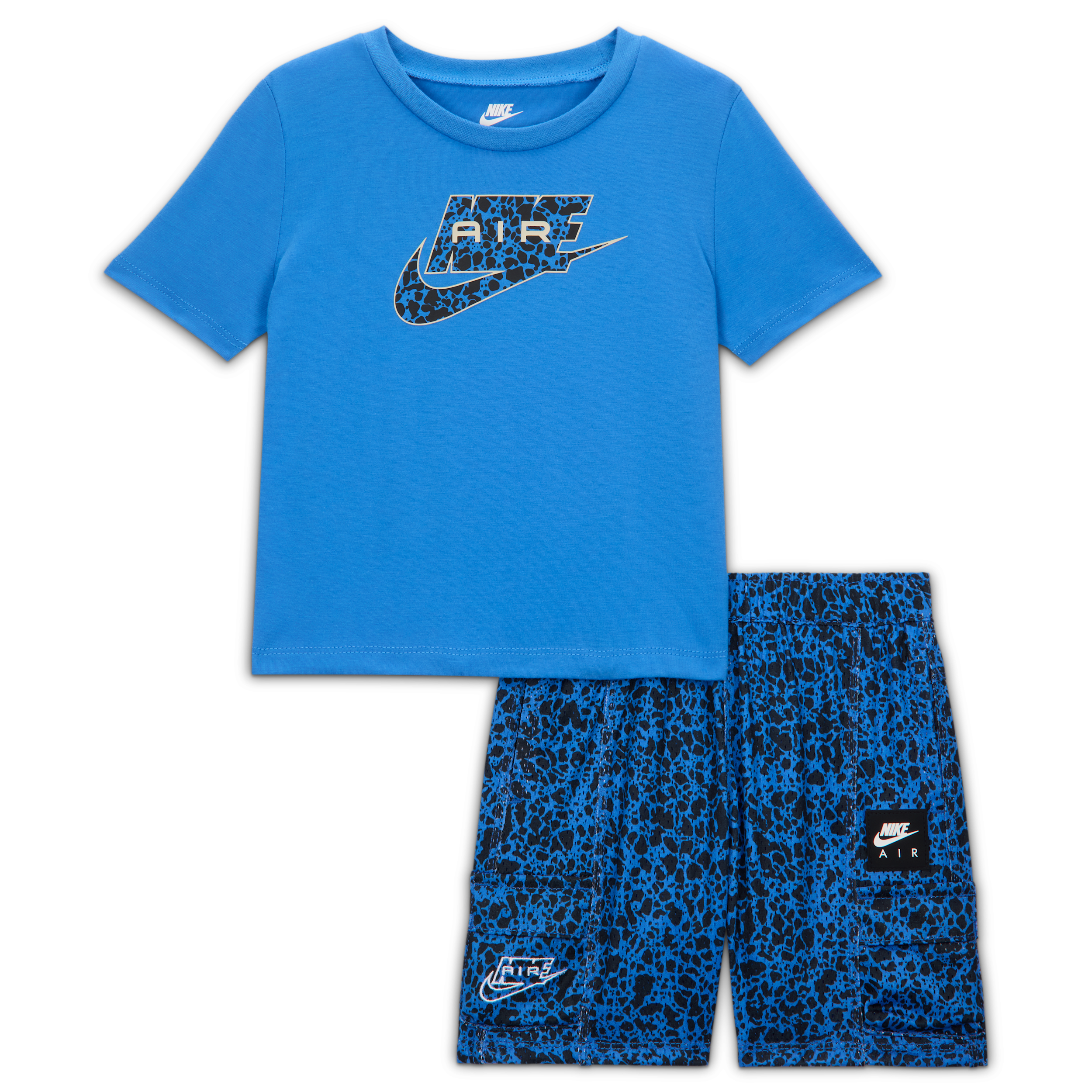 Nike Baby Dri-FIT 2-Piece Air Printed Cargo Shorts Set in Blue | 66P001-UL2
