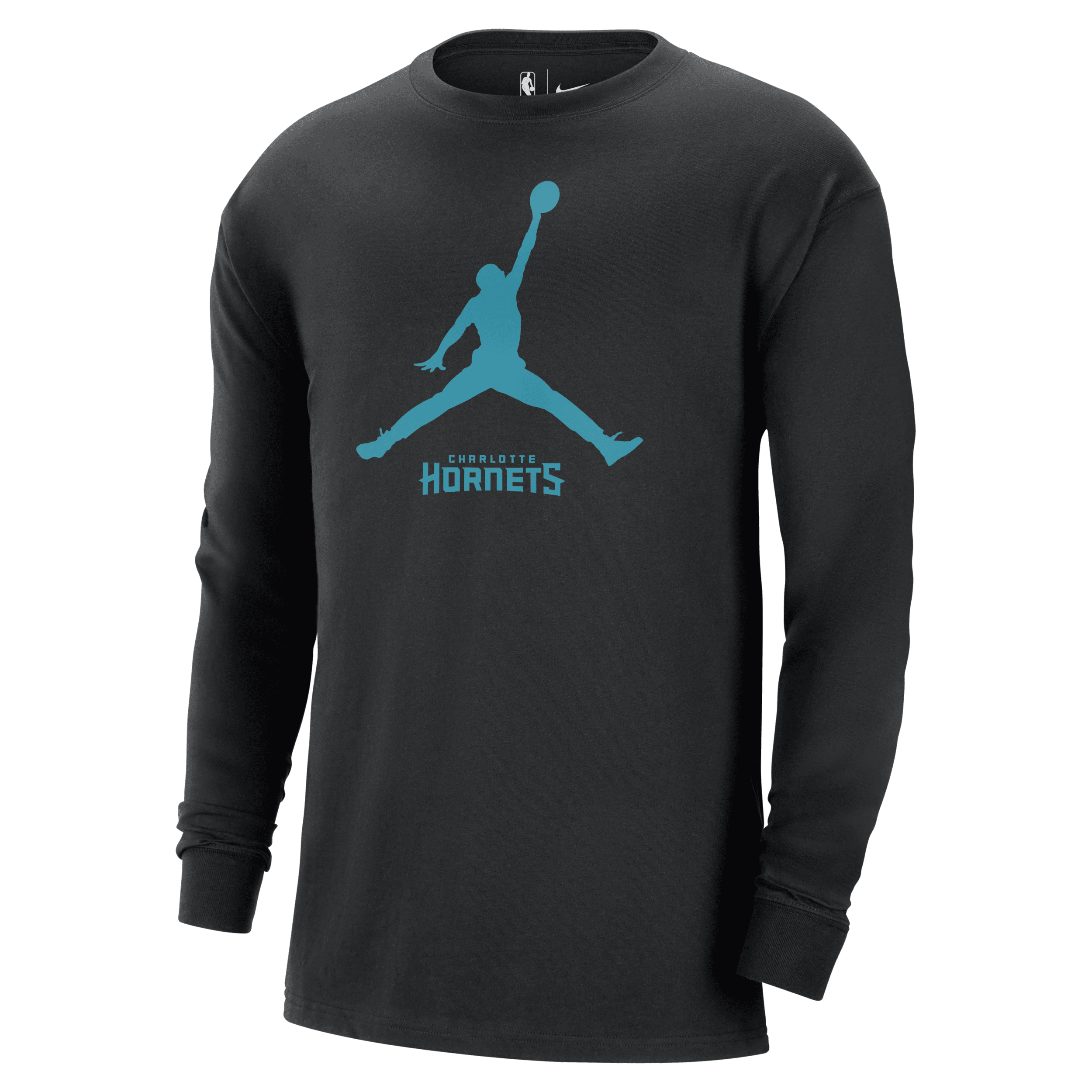 Jordan Men's Charlotte Hornets Essential  Nba Long-sleeve T-shirt In Black