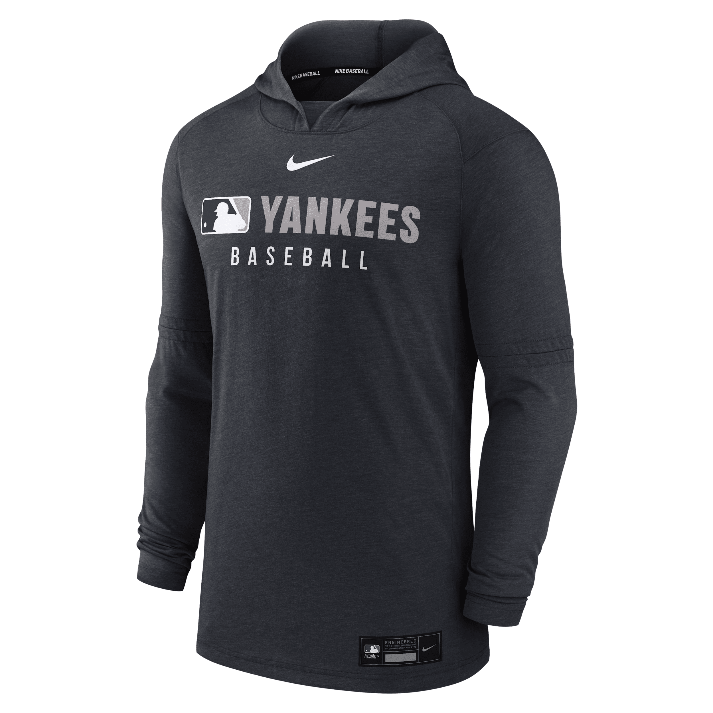 Nike New York Yankees Authentic Collection  Men's Dri-fit Mlb Pullover Hoodie In Black