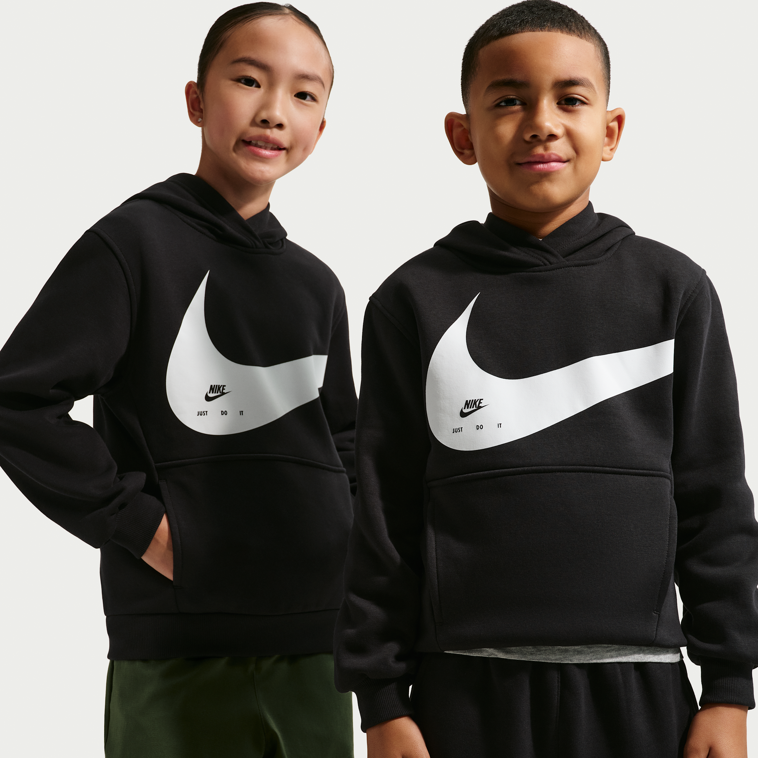 Nike Sportswear Club Big Kids' Hoodie in Black | IF2318-010