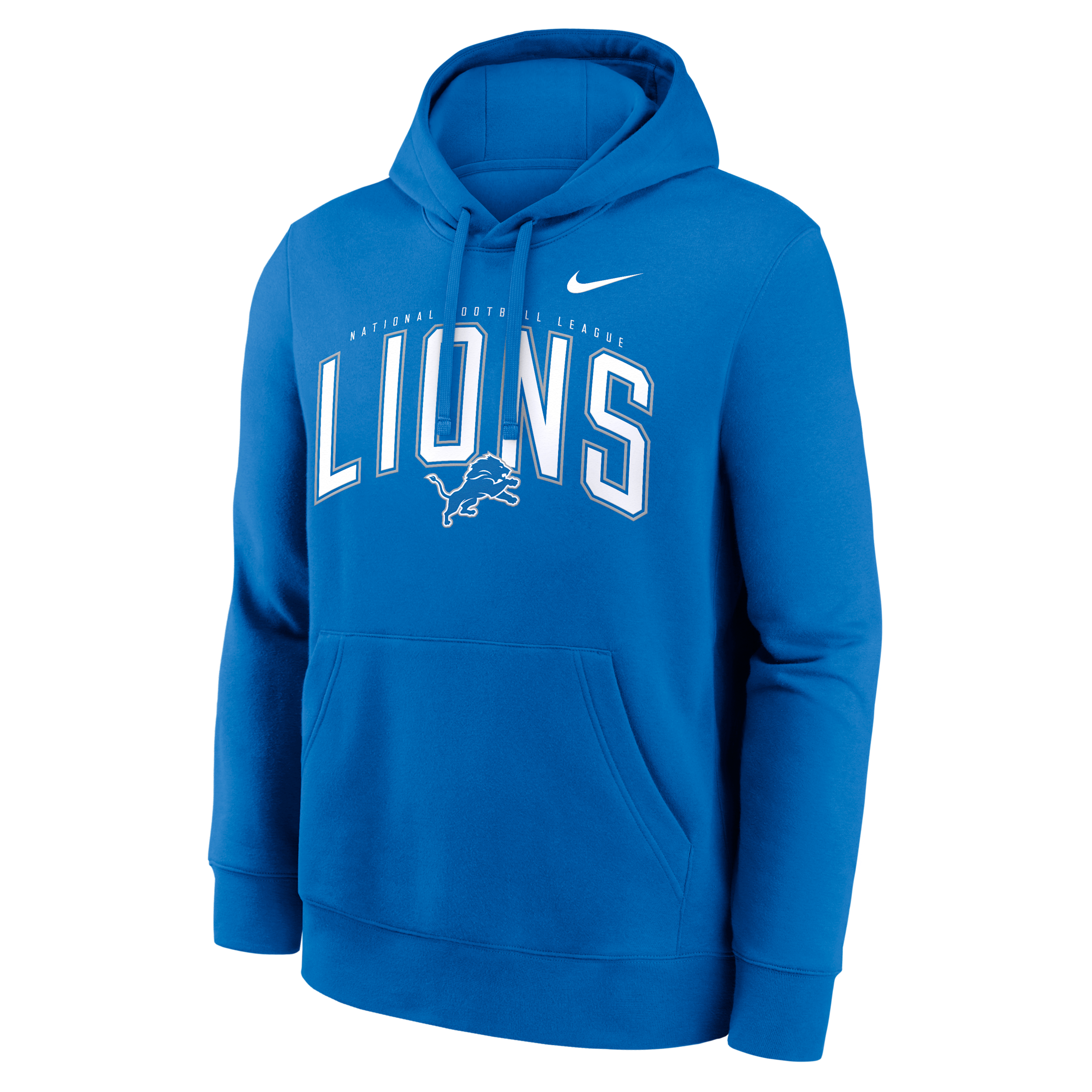 Nike Men's Blue Detroit Lions Expect Victory Club Fleece Pullover Hoodie - Blue