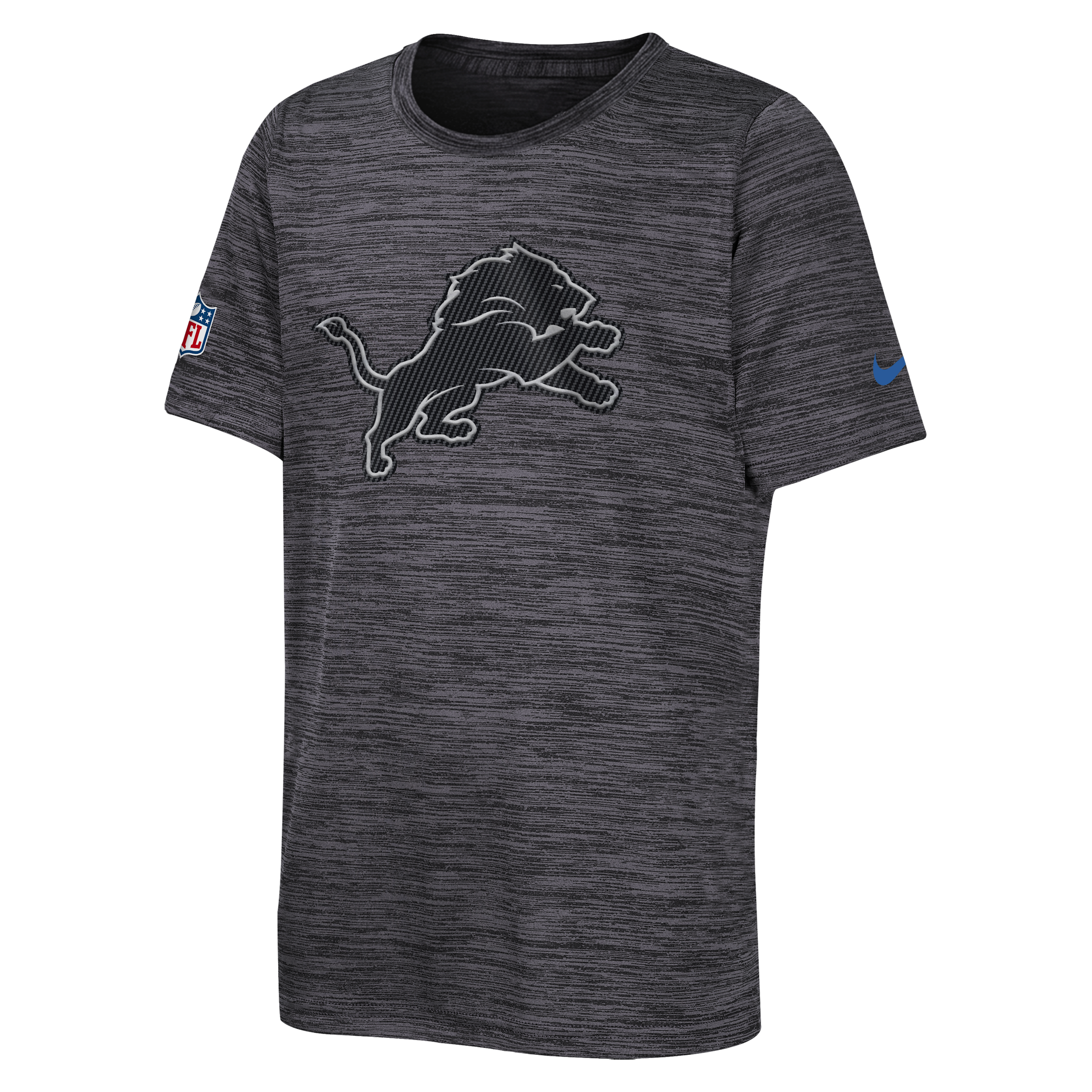 Nike Big Boys' and Girls' Anthracite Detroit Lions 2026 Rivalries Collection Sideline Velocity T-Shirt - Anthracite