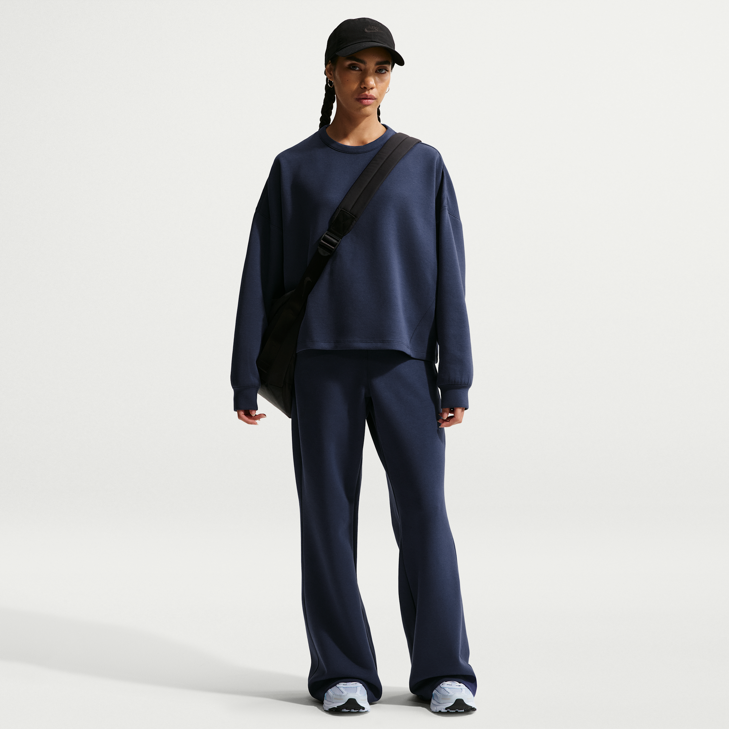 Nike Women's 24.7 ImpossiblySoft Dri-FIT High-Waisted Loose Flared Pants in Blue | HQ8607-410