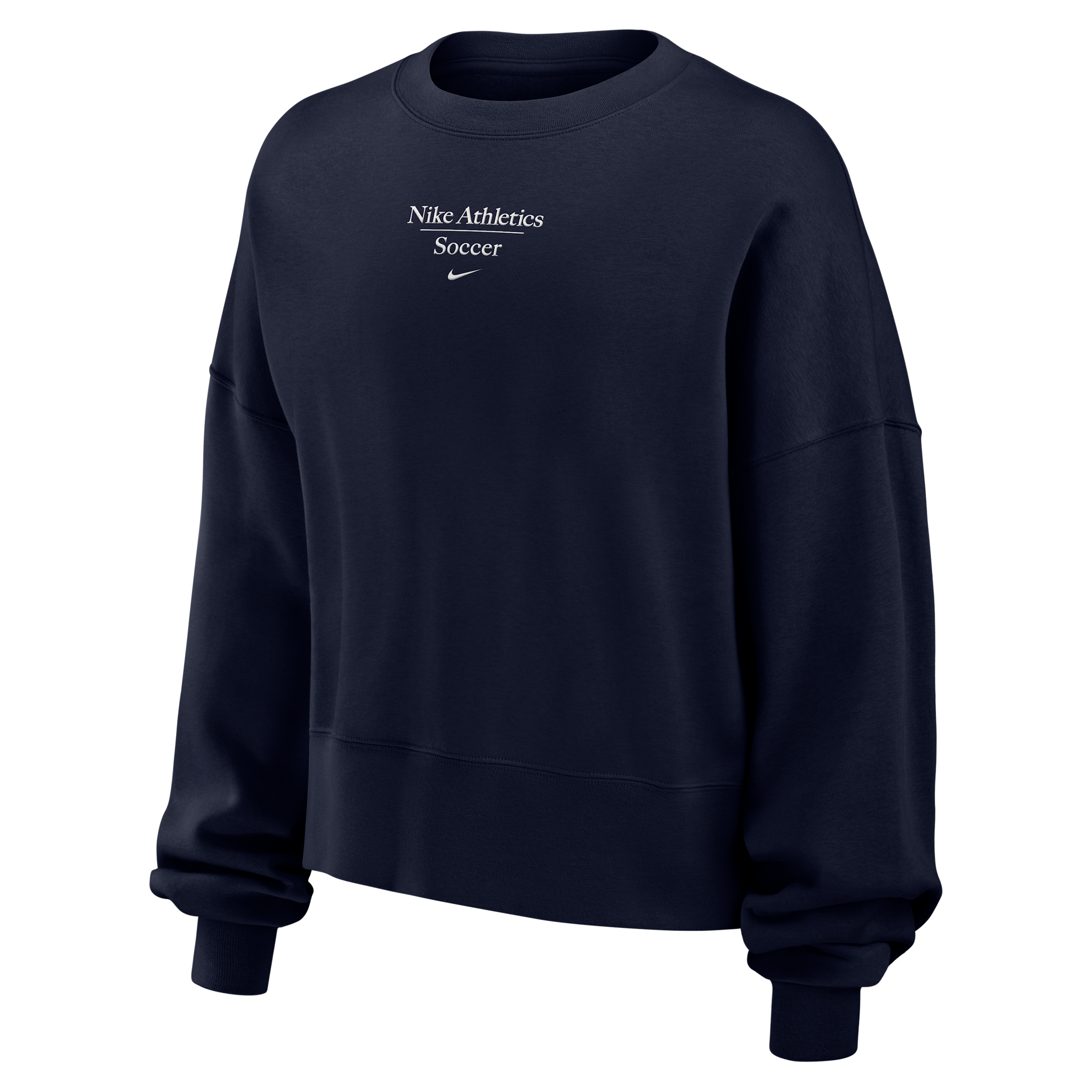 Nike Women's Phoenix Fleece Soccer Crew-Neck Sweatshirt in Blue | W33302SC25-NVY