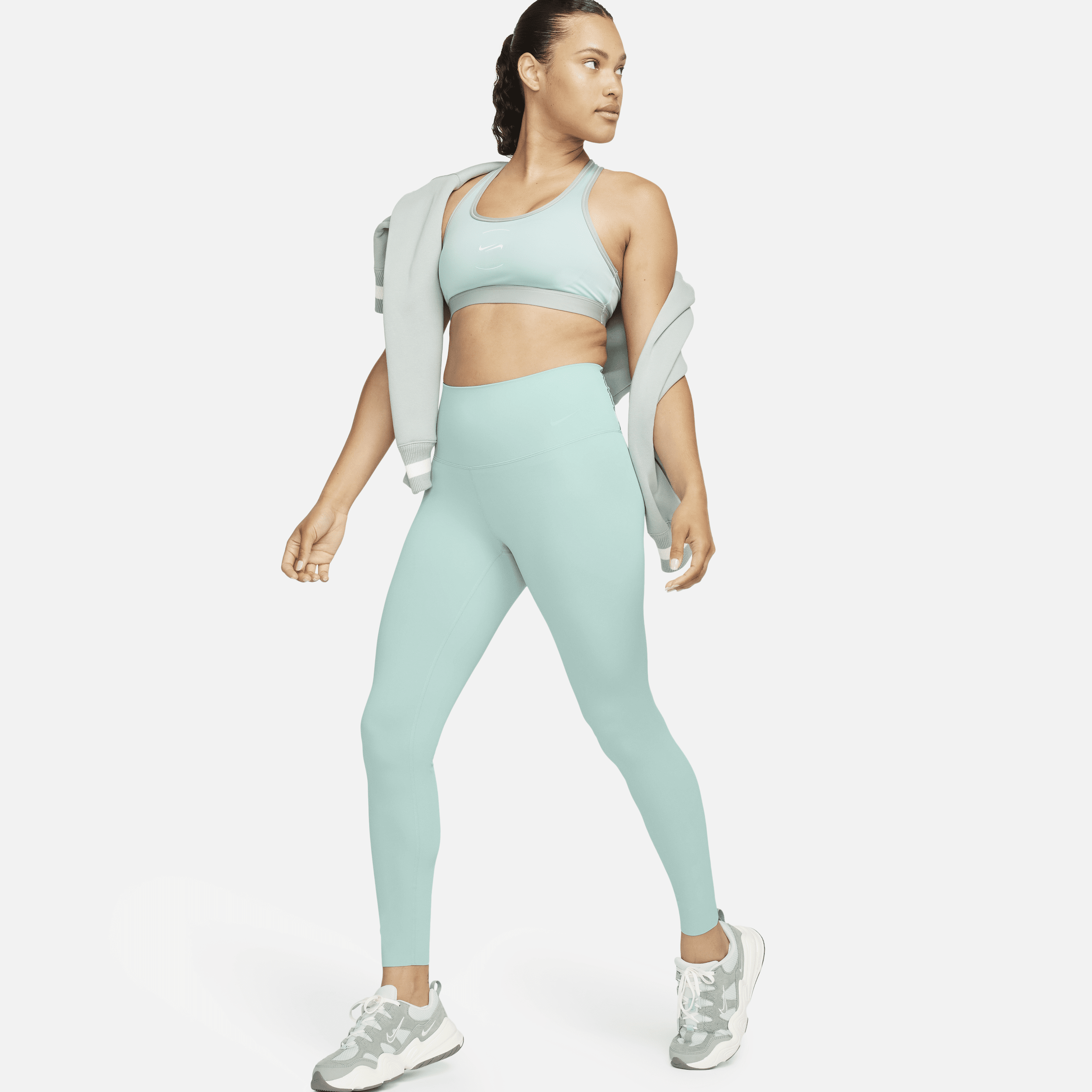 Nike Women's Zenvy Gentle-support High-waisted Full-length Leggings In Green