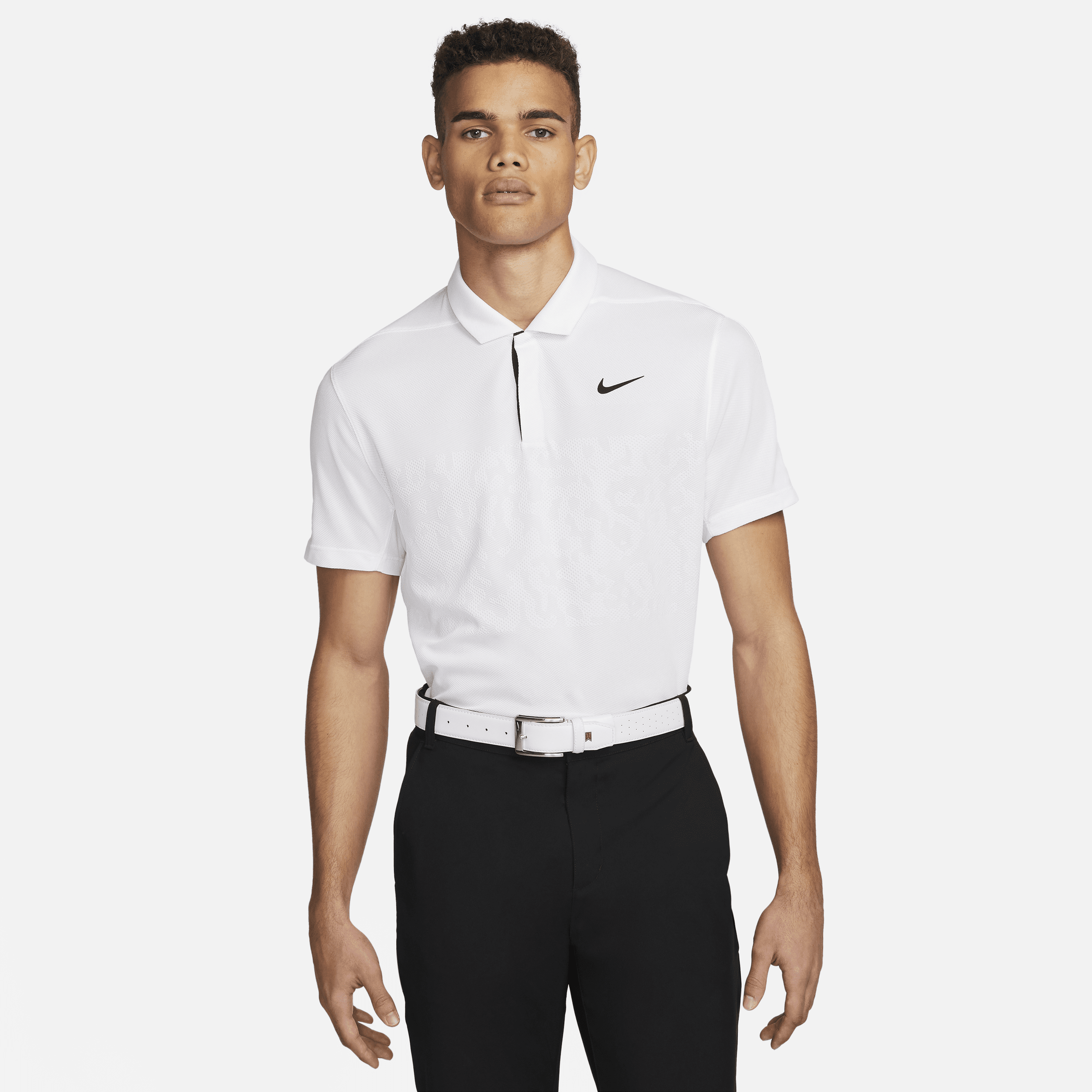 Shop Nike Men's Dri-fit Adv Tiger Woods Golf Polo In White