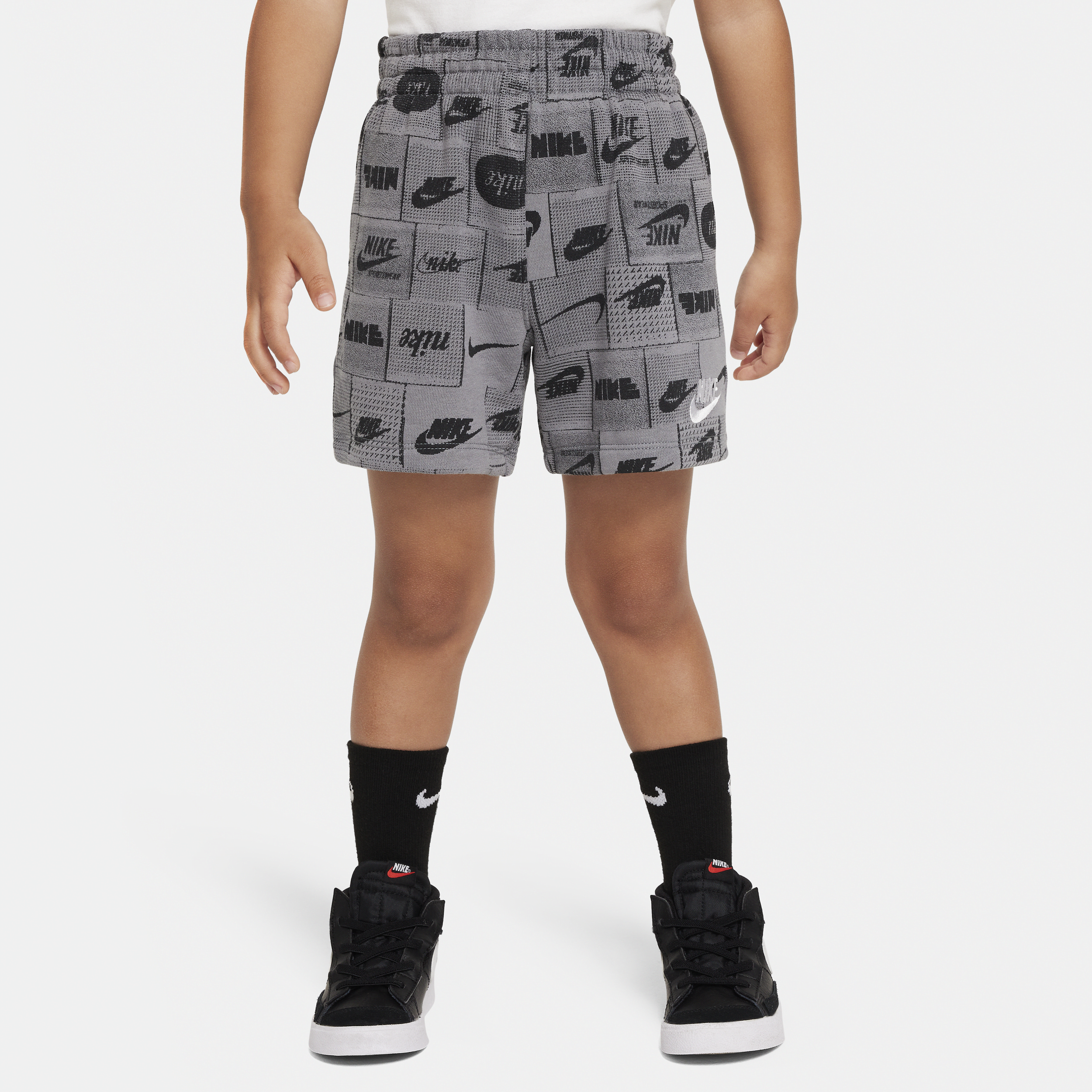 Nike Babies' Sportswear Club Toddler Printed Shorts In Grey