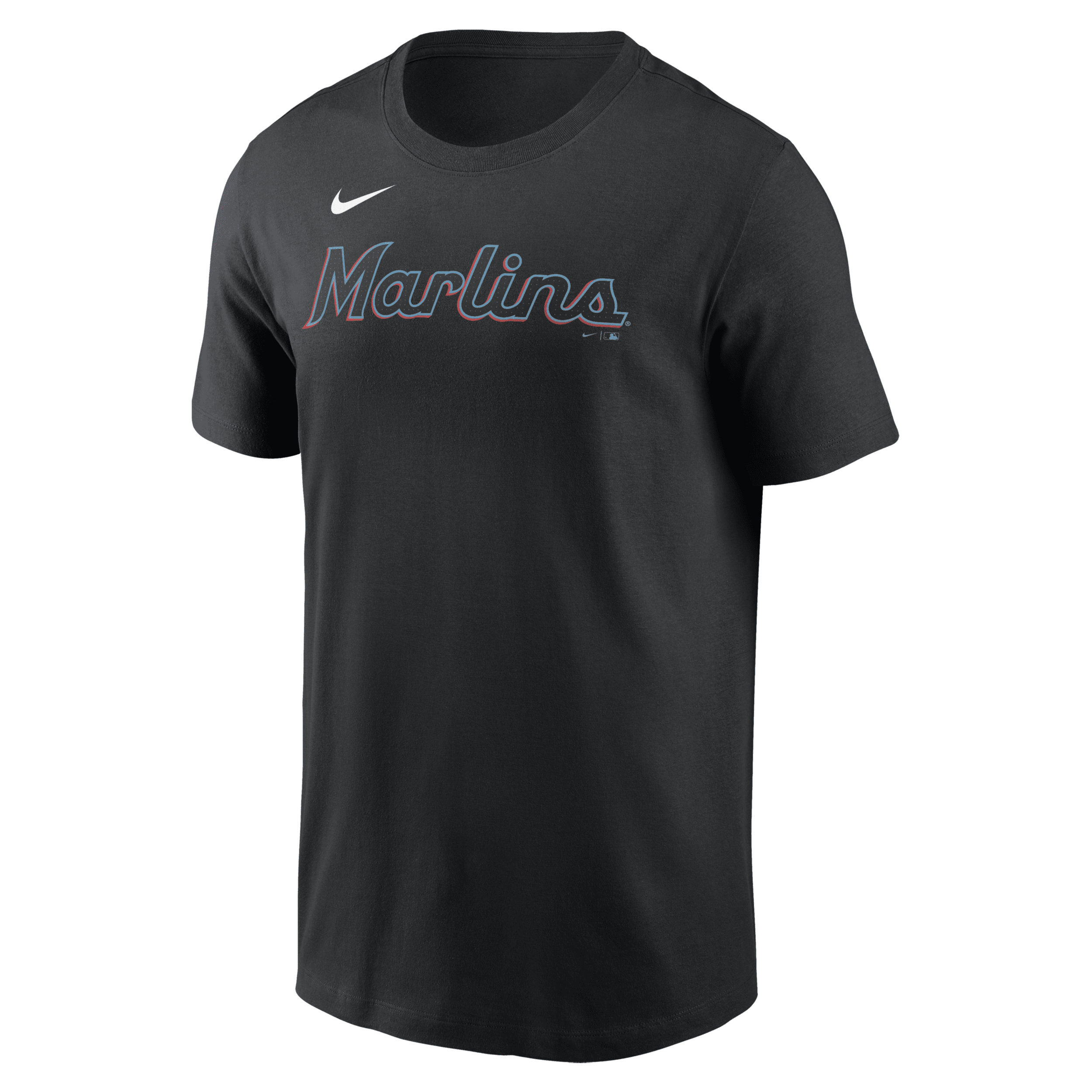 Nike Miami Marlins Fuse Wordmark  Men's Mlb T-shirt In Black
