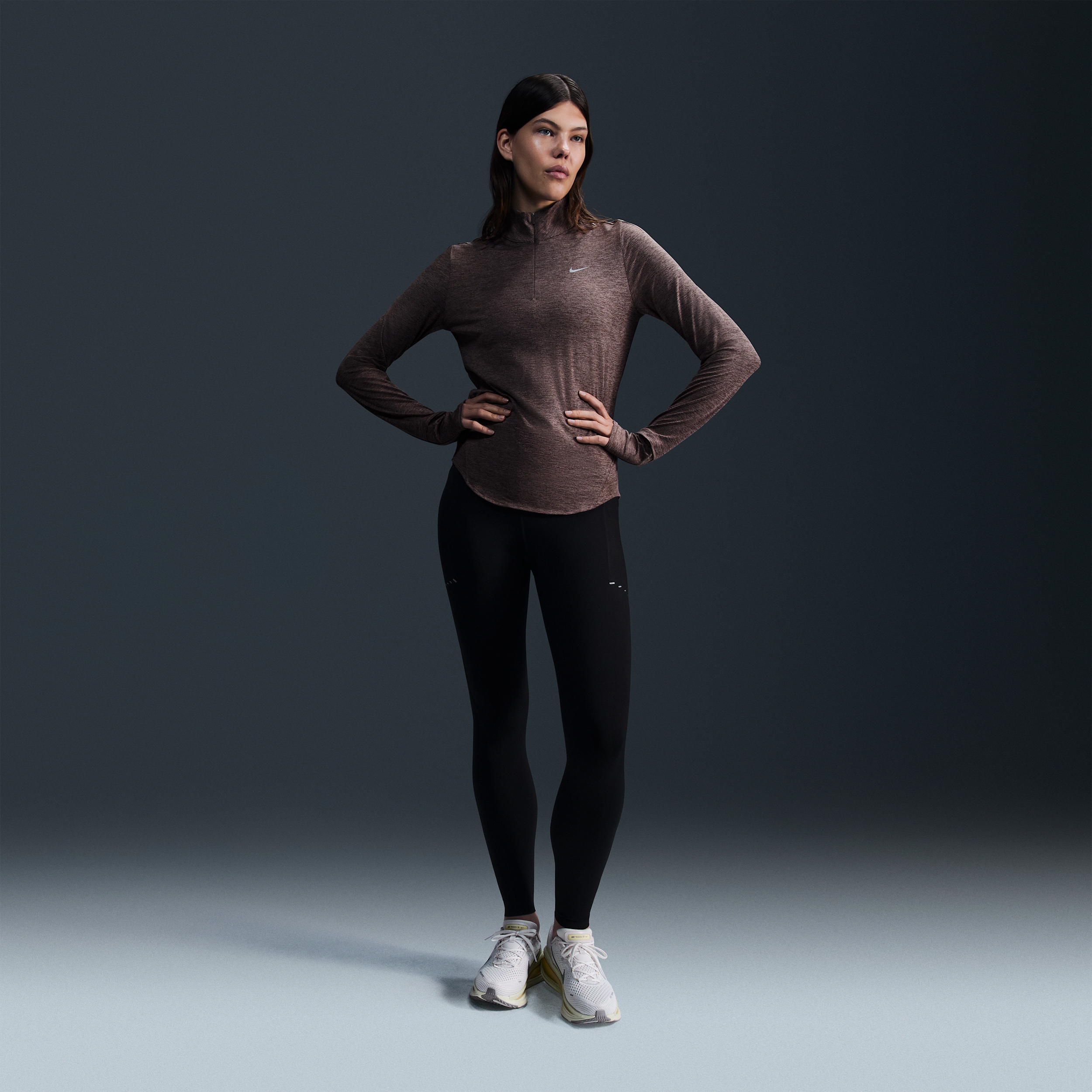 Nike Women's Swift High-waisted 7/8 Running Leggings With Pockets In Black