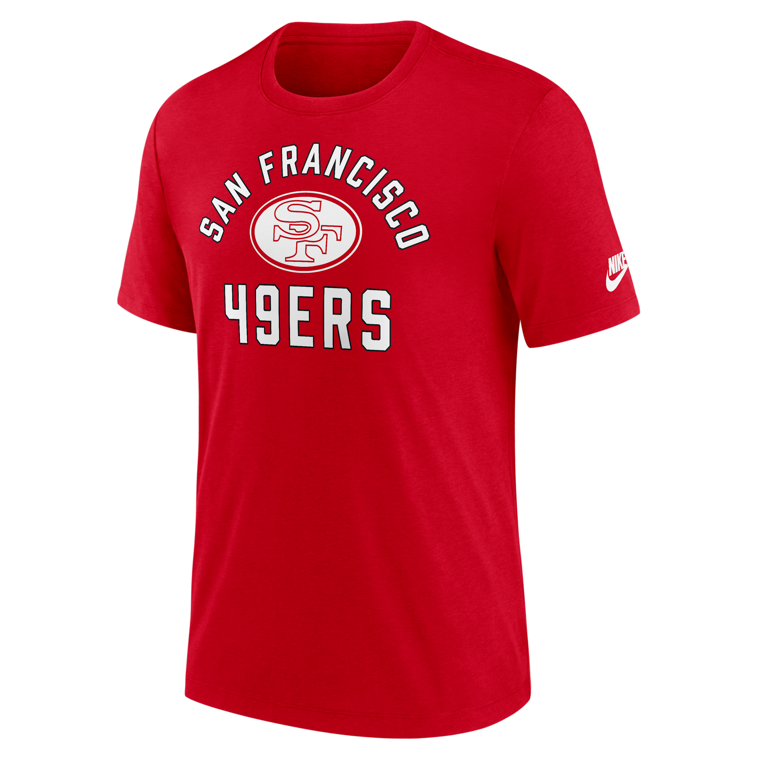San Francisco 49ers Favorable Timeline Nike Men's NFL T-Shirt in Red | NJFD65N73V-NC4