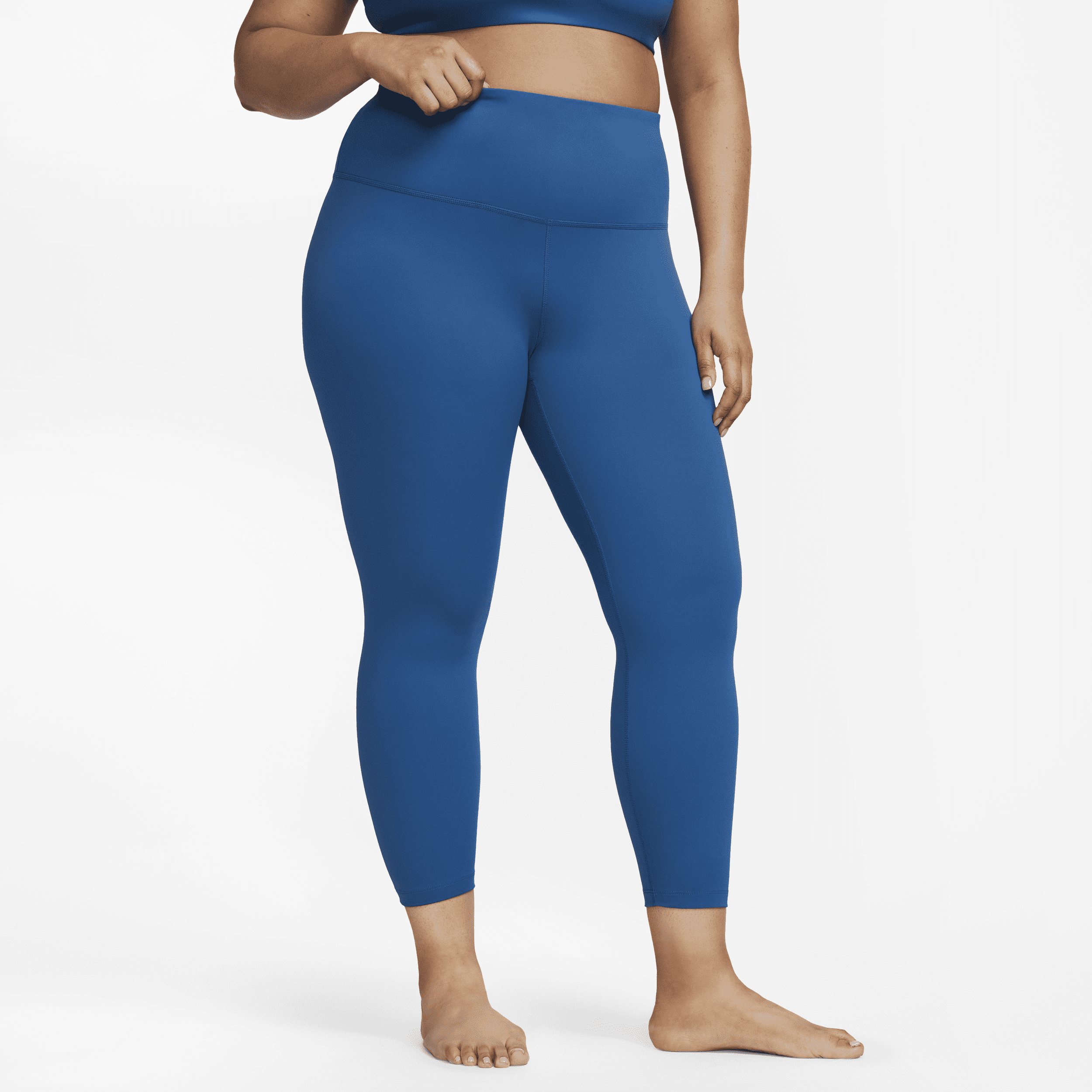 Nike Women's  Yoga High-waisted 7/8 Leggings (plus Size) In Blue
