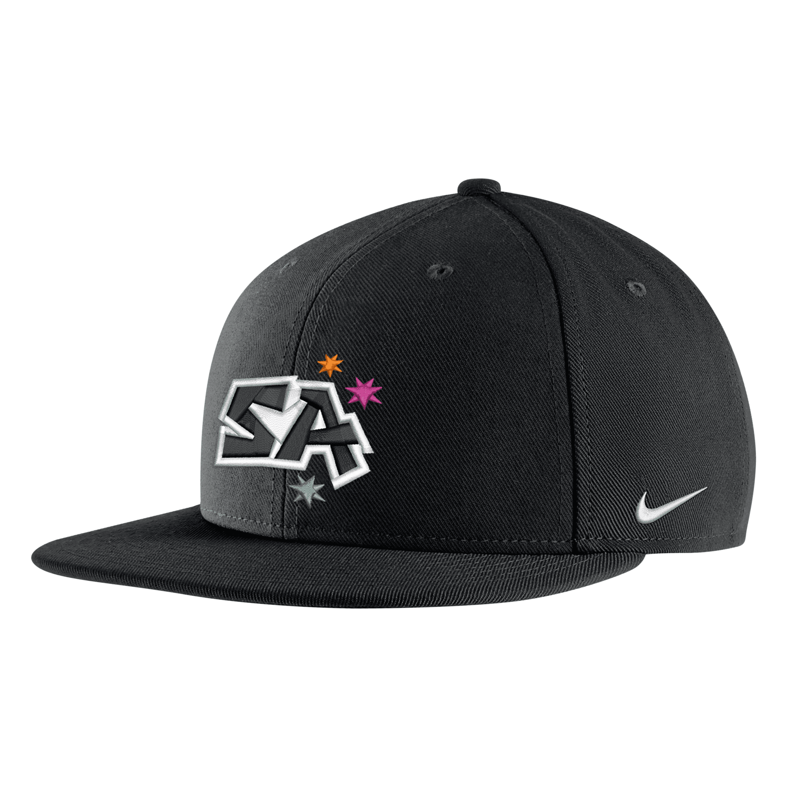 Nike San Antonio Spurs City Edition  Men's Nba Snapback Hat In Black
