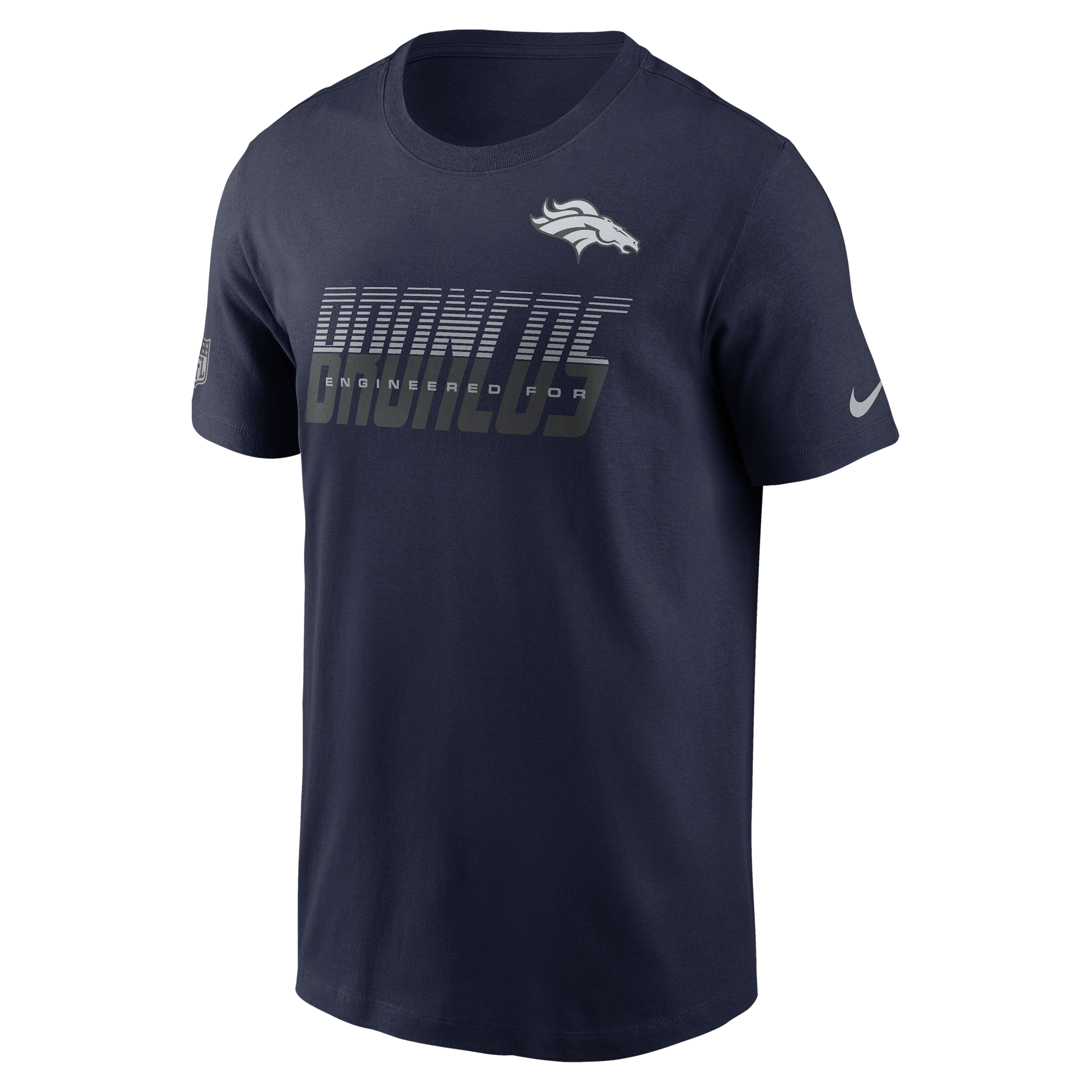 Denver Broncos Sideline Team Issue Nike Men's Dri-FIT NFL T-Shirt in Blue | 02ET41S8W-TF9