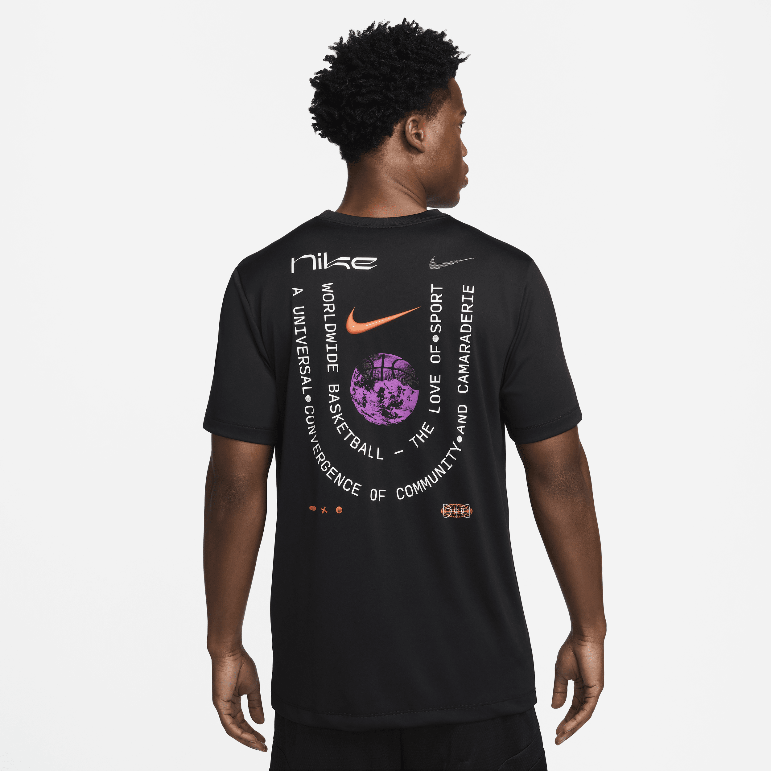 Shop Nike Men's Dri-fit Basketball T-shirt In Black