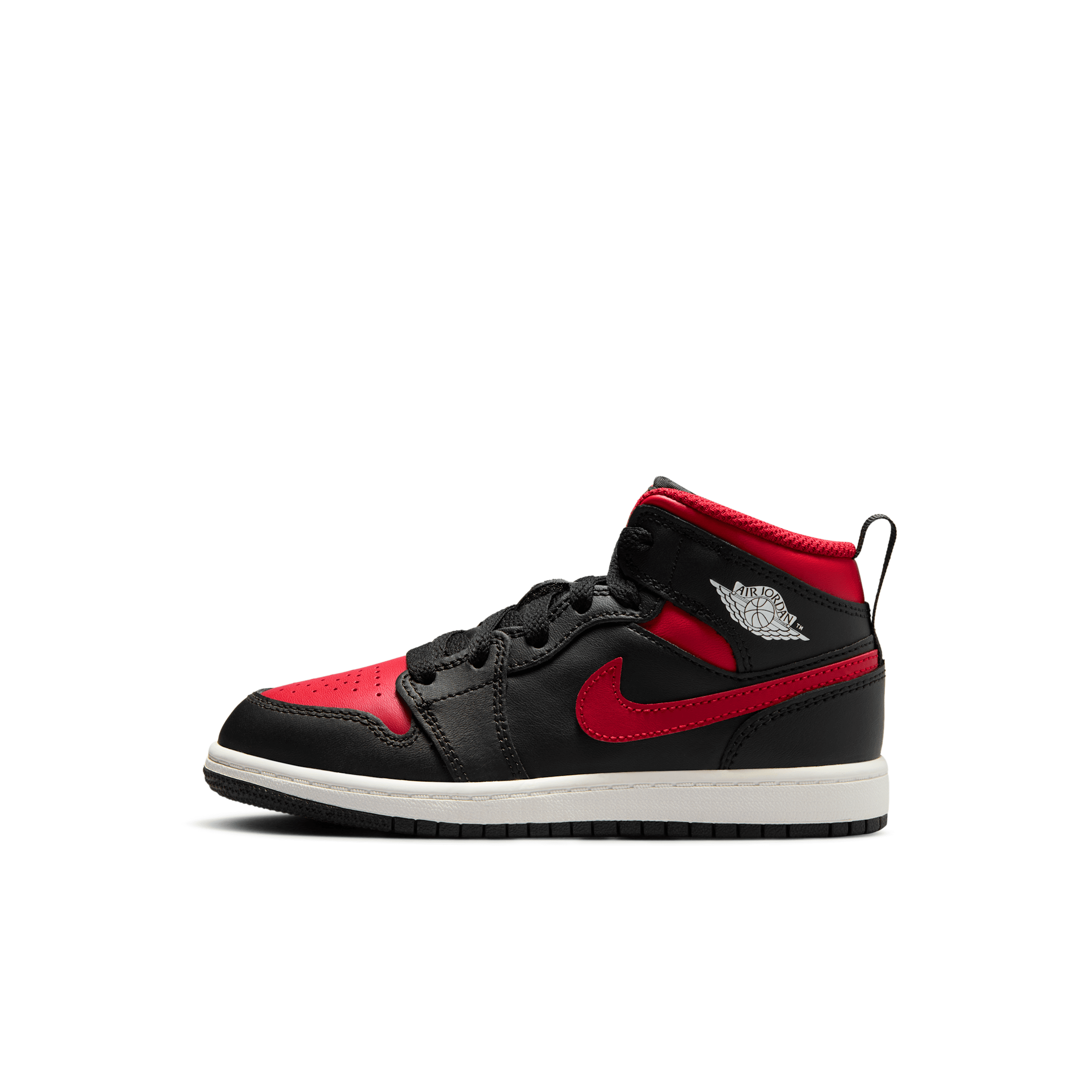 Jordan 1 Mid Little Kids' Shoes In Black