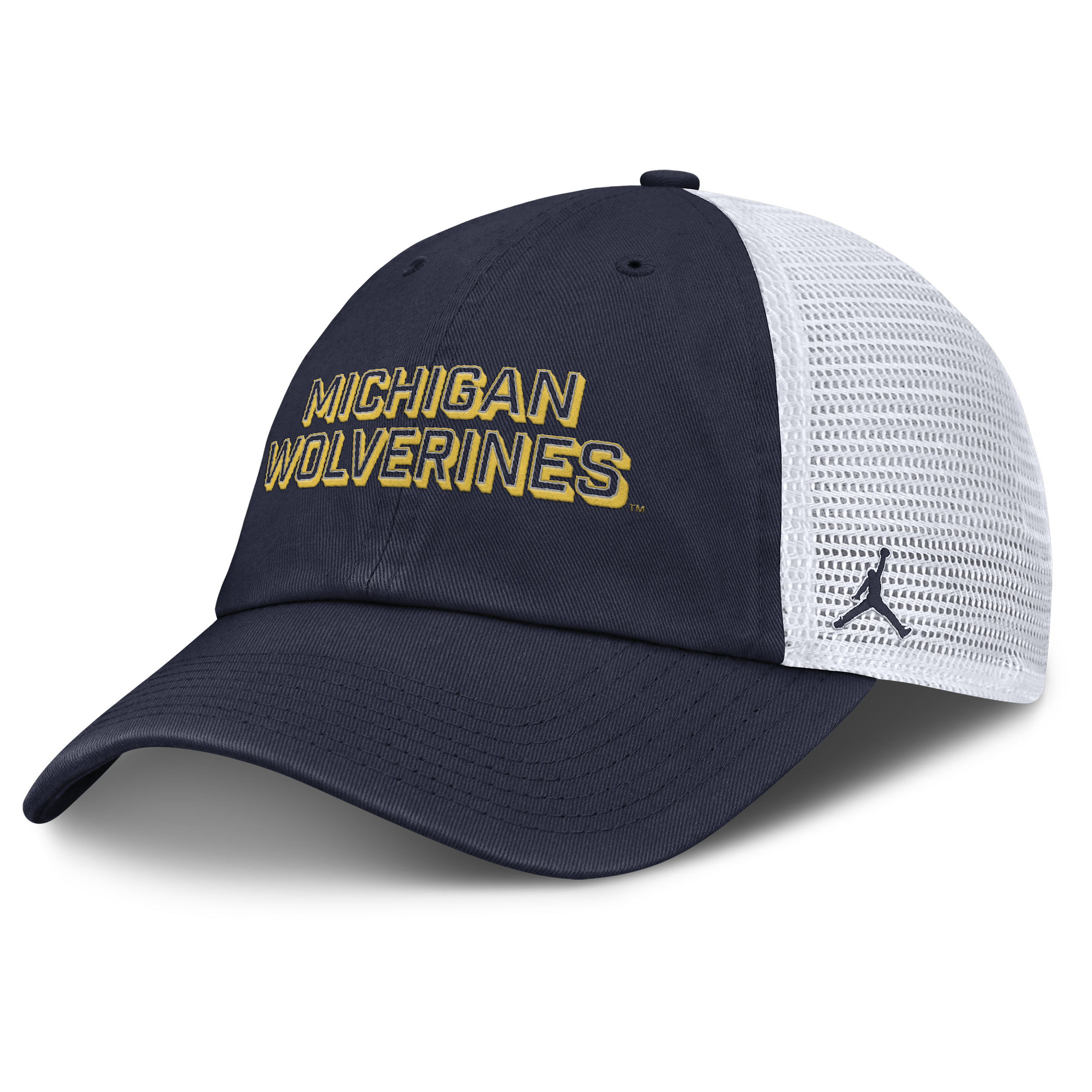 Jordan Men's Michigan On-field Club Gameday  Brand College Trucker Adjustable Hat In Blue
