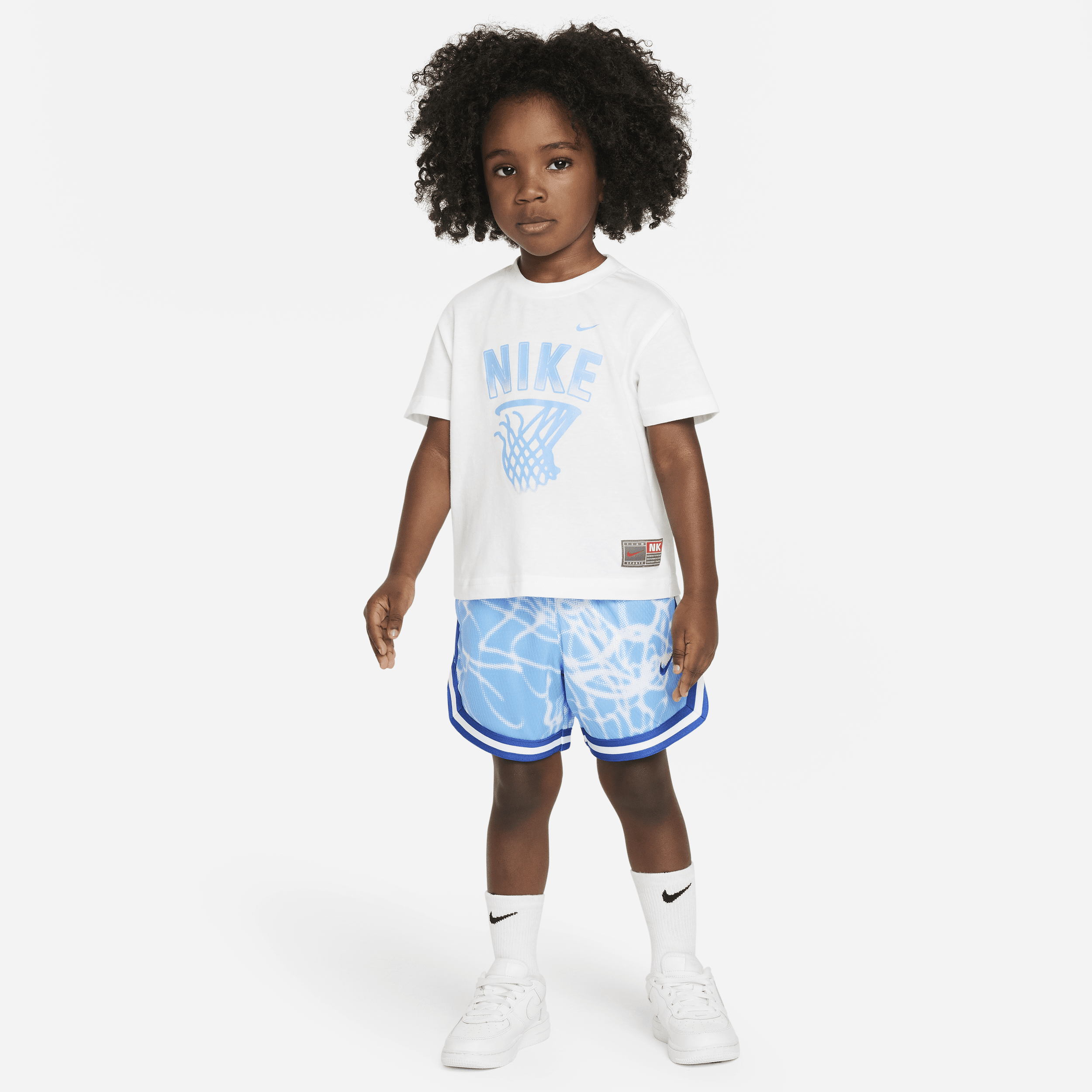 Nike Babies' Dri-fit Culture Of Basketball Toddler 2-piece Mesh Shorts Set In Blue