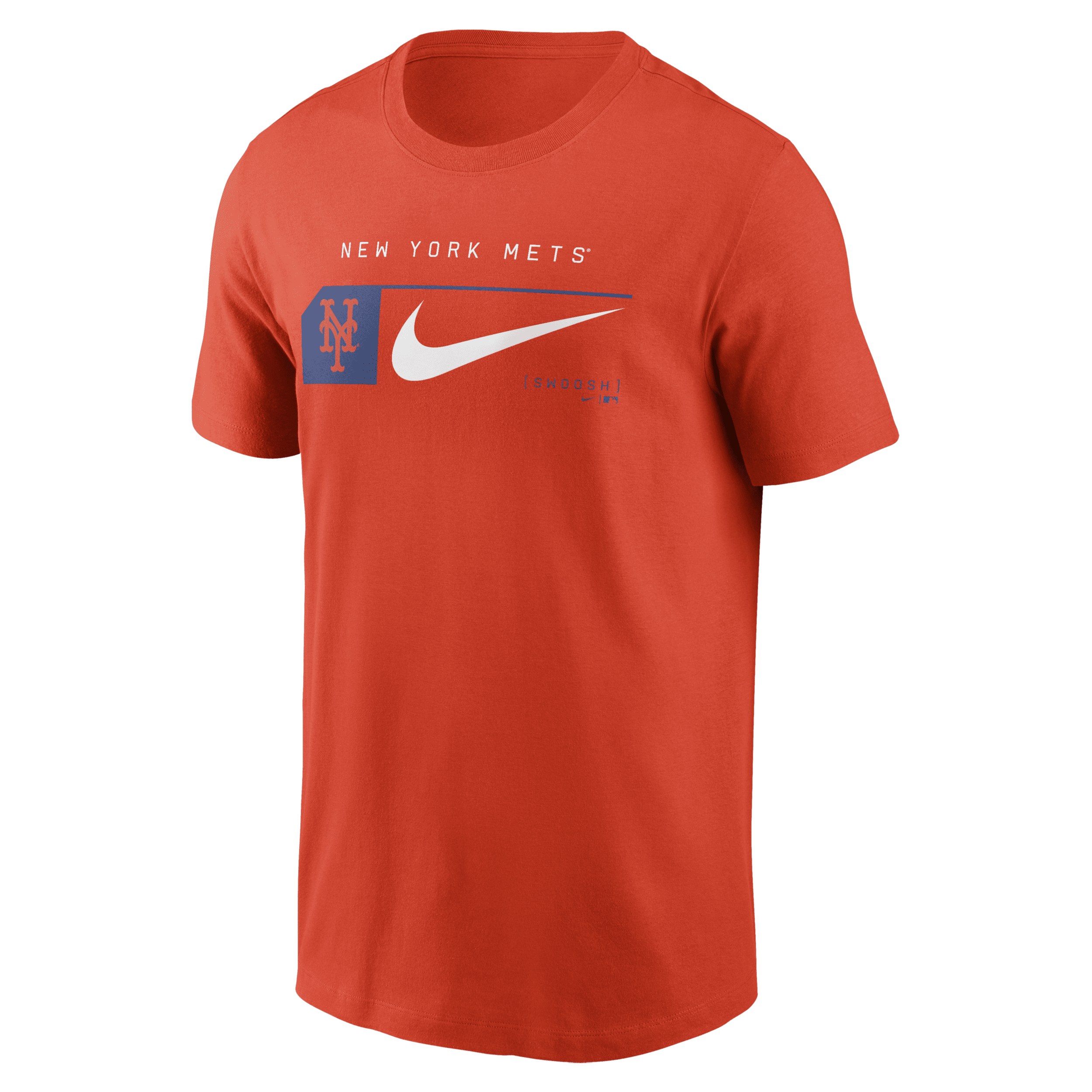 Nike New York Mets Team Swoosh Lockup  Men's Mlb T-shirt In Orange
