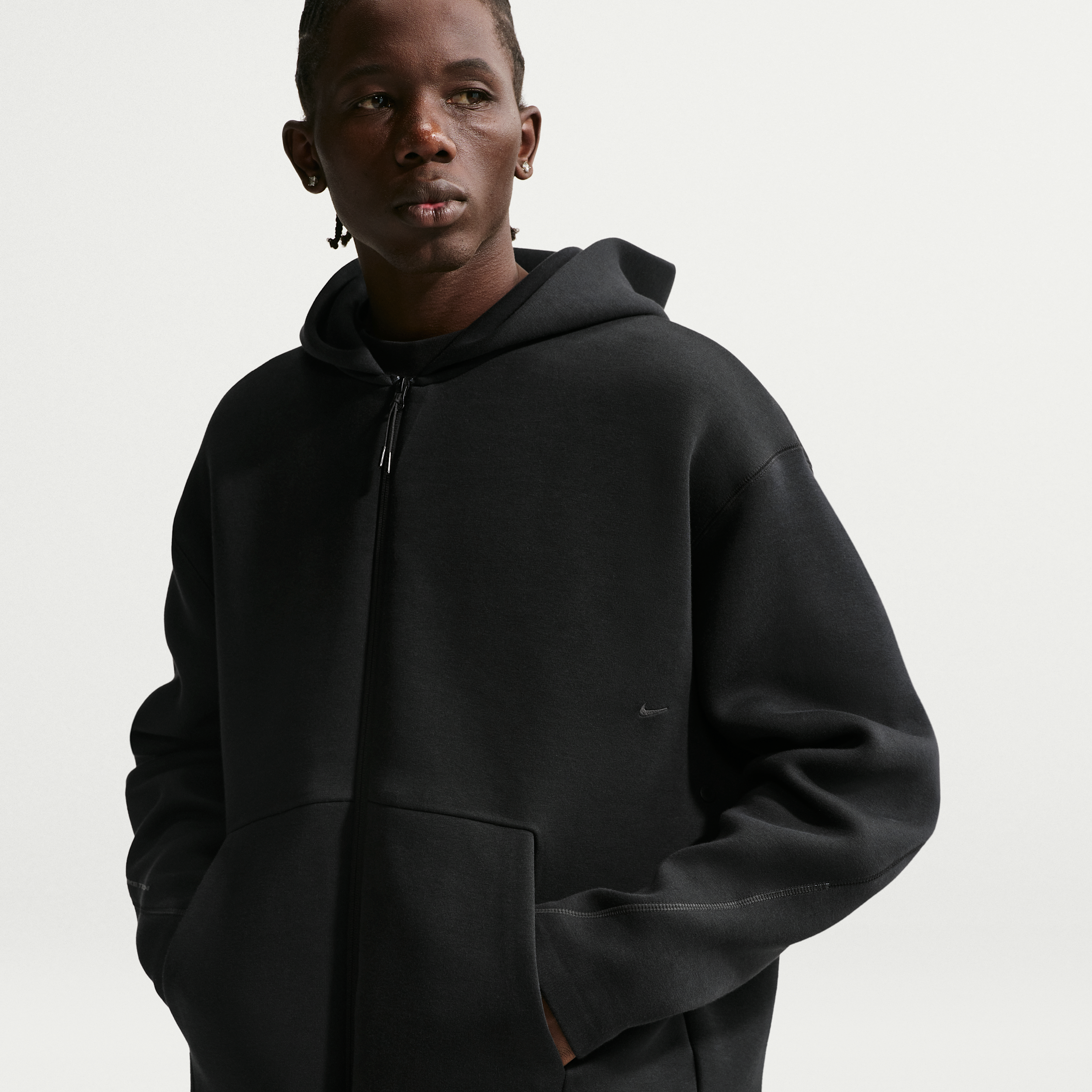 Nike Men's Tech Fleece Full-Zip Hoodie in Black | IF1319-010