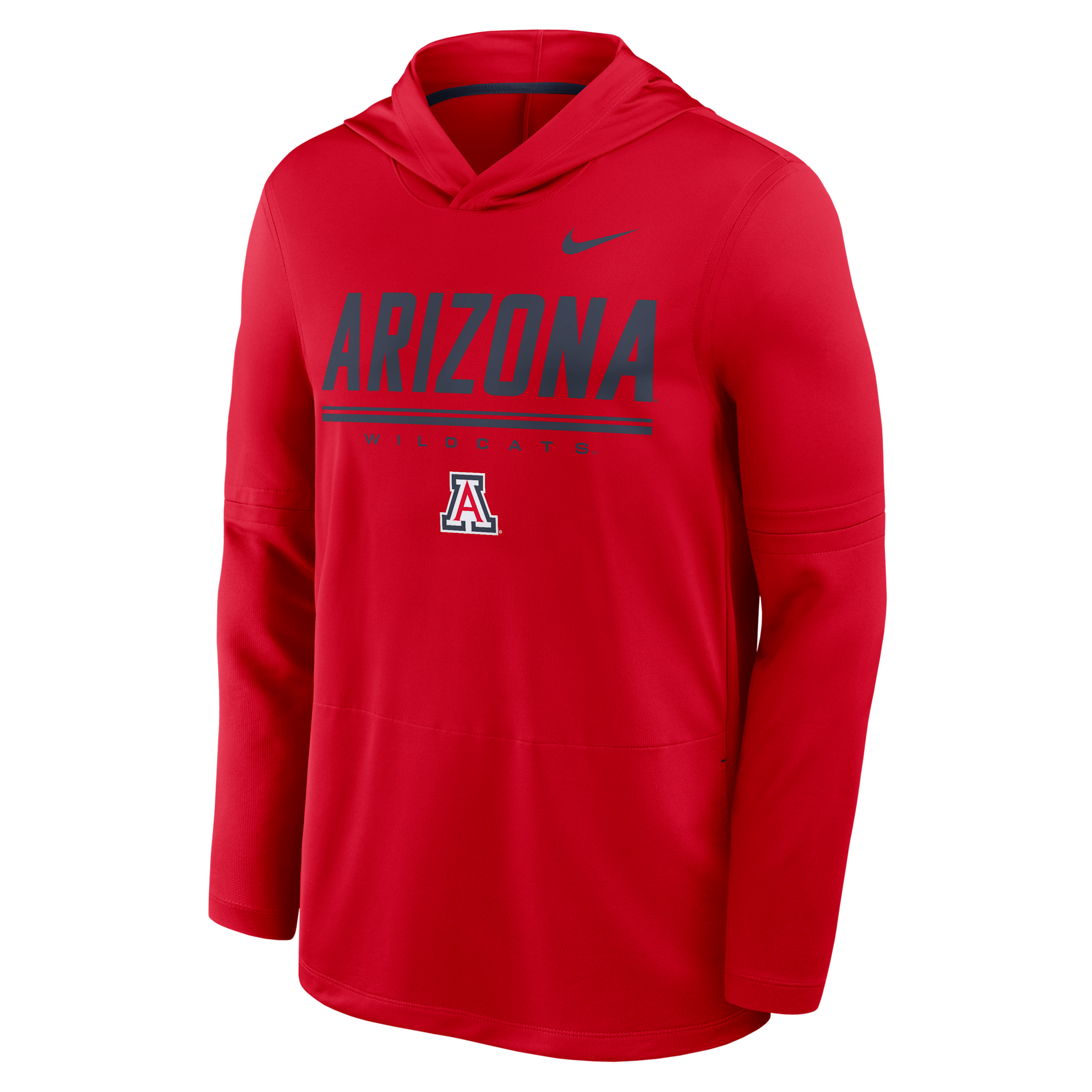 Nike Men's Red Arizona Wildcats 2026 Sideline Lightweight Long-Sleeve Hooded Dri-fit Top - Red, Navy