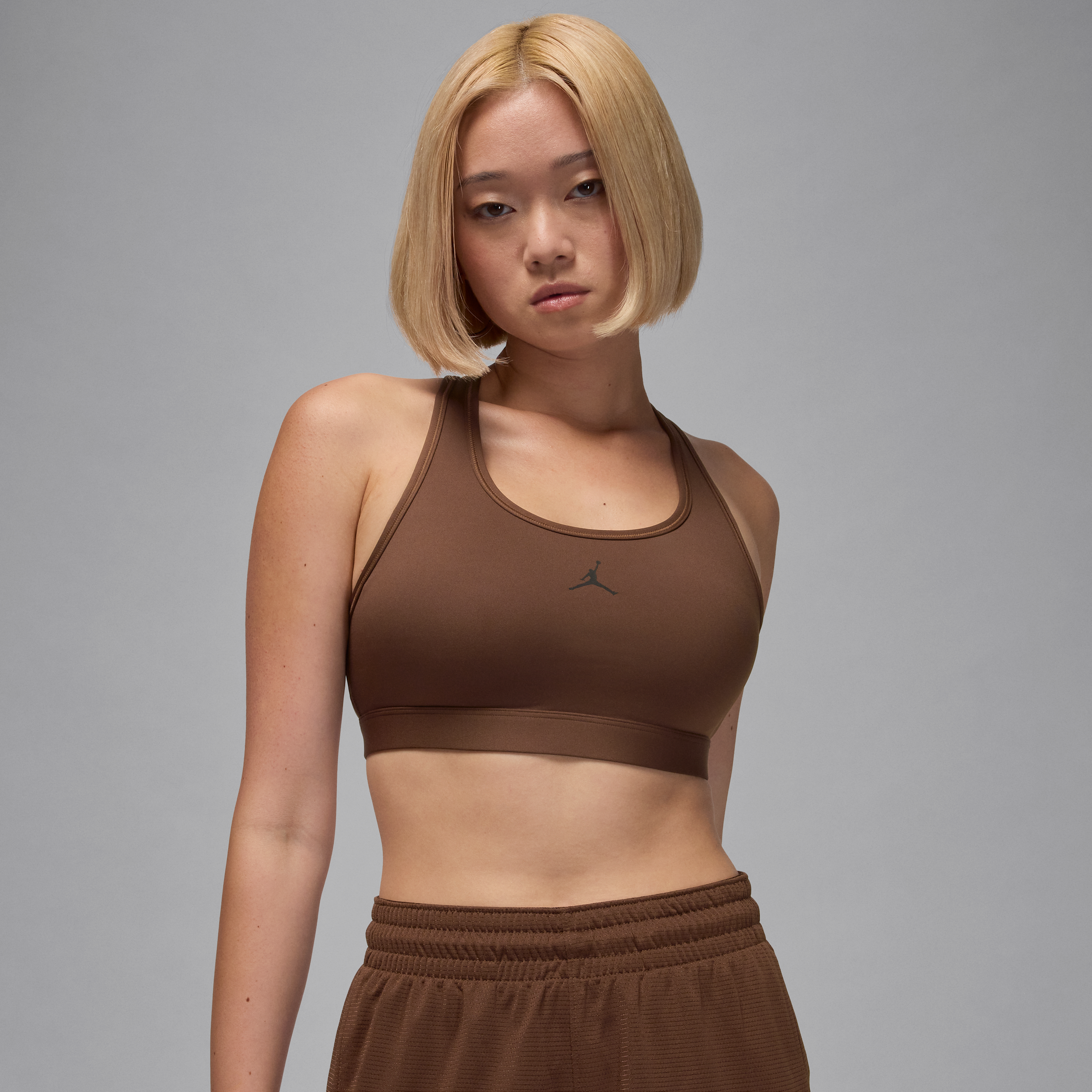 Jordan Women's  Sport Medium-support Padded Jumpman Bra In Brown