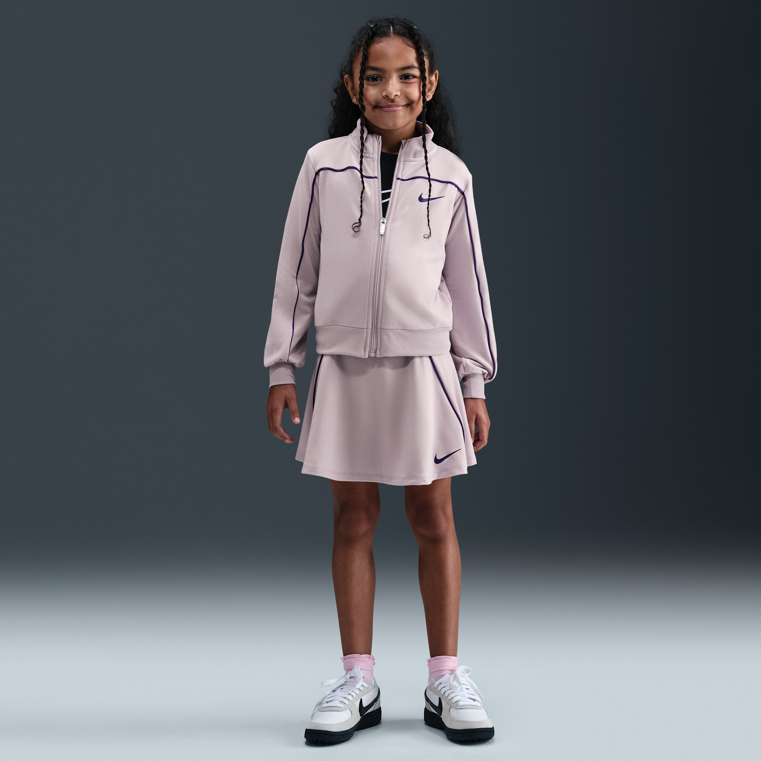 Nike Varsity Prep Little Kids' Track Scooter 2-piece Set In Neutral